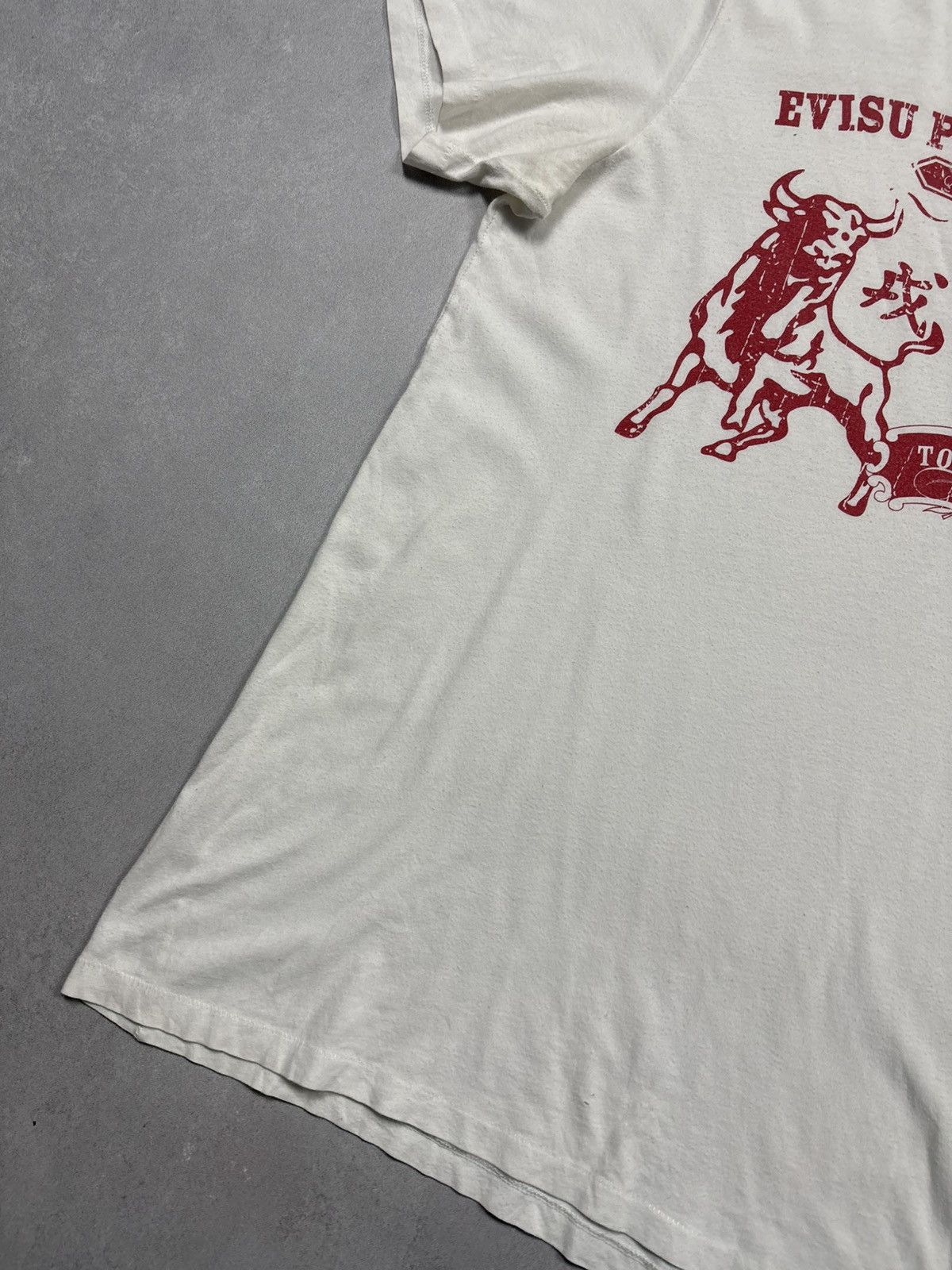 Evisu Evisu Private Stock Graphic T Shirt White Red Logo Bull M Size US M / EU 48-50 / 2 - 3 Thumbnail