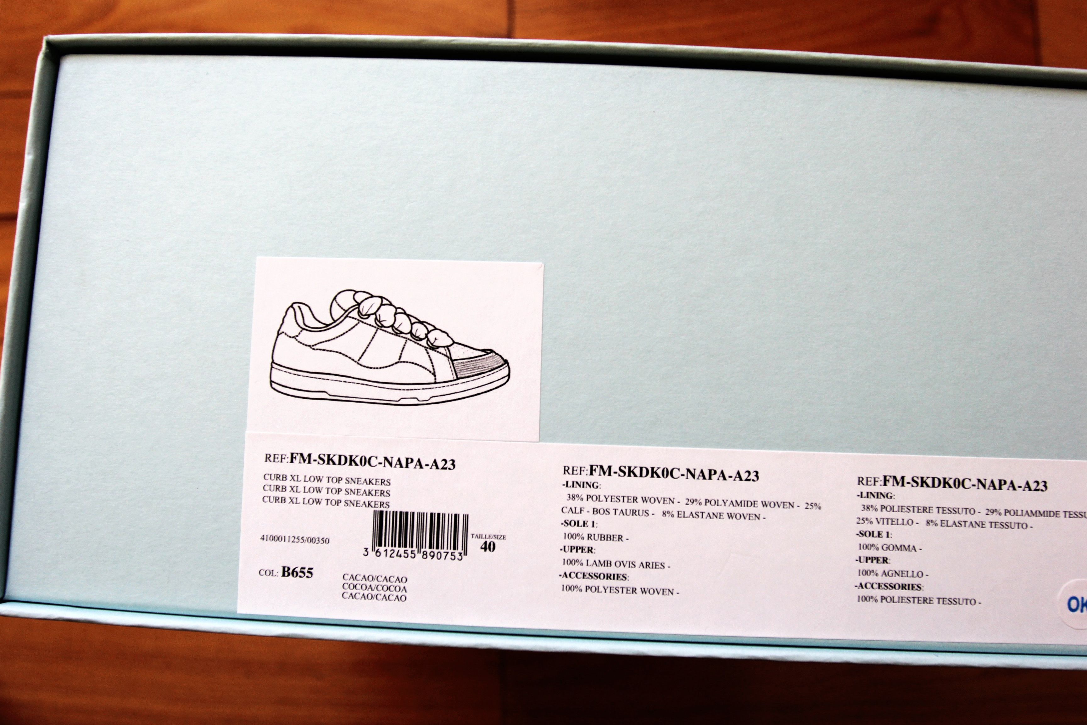 Lanvin BNWT AW23 LANVIN CURB XL LOW TOP SNEAKERS CACAO 40 Size US 7 / EU 40 - 6 Thumbnail