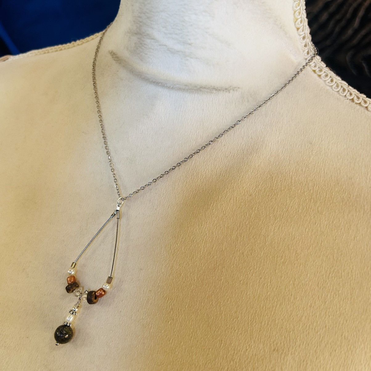 Handmade Handcrafted vintage bead changeable charm pendant necklace Size ONE SIZE - 4 Thumbnail
