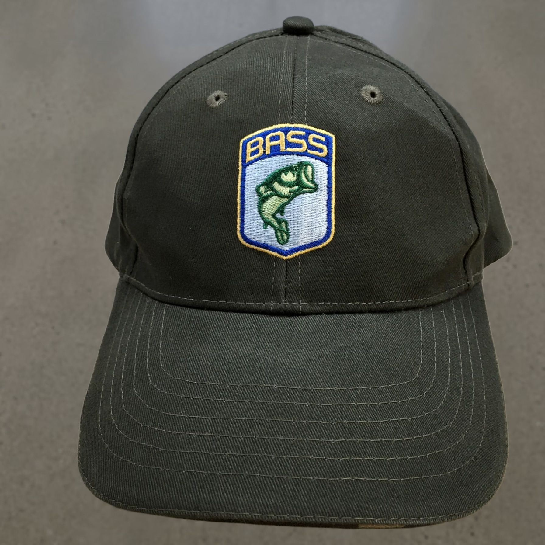Vintage Bass Baseball Cap Hat Mens OS Green Cotton Adjustable Embroidered K-Products Size ONE SIZE - 1 Thumbnail