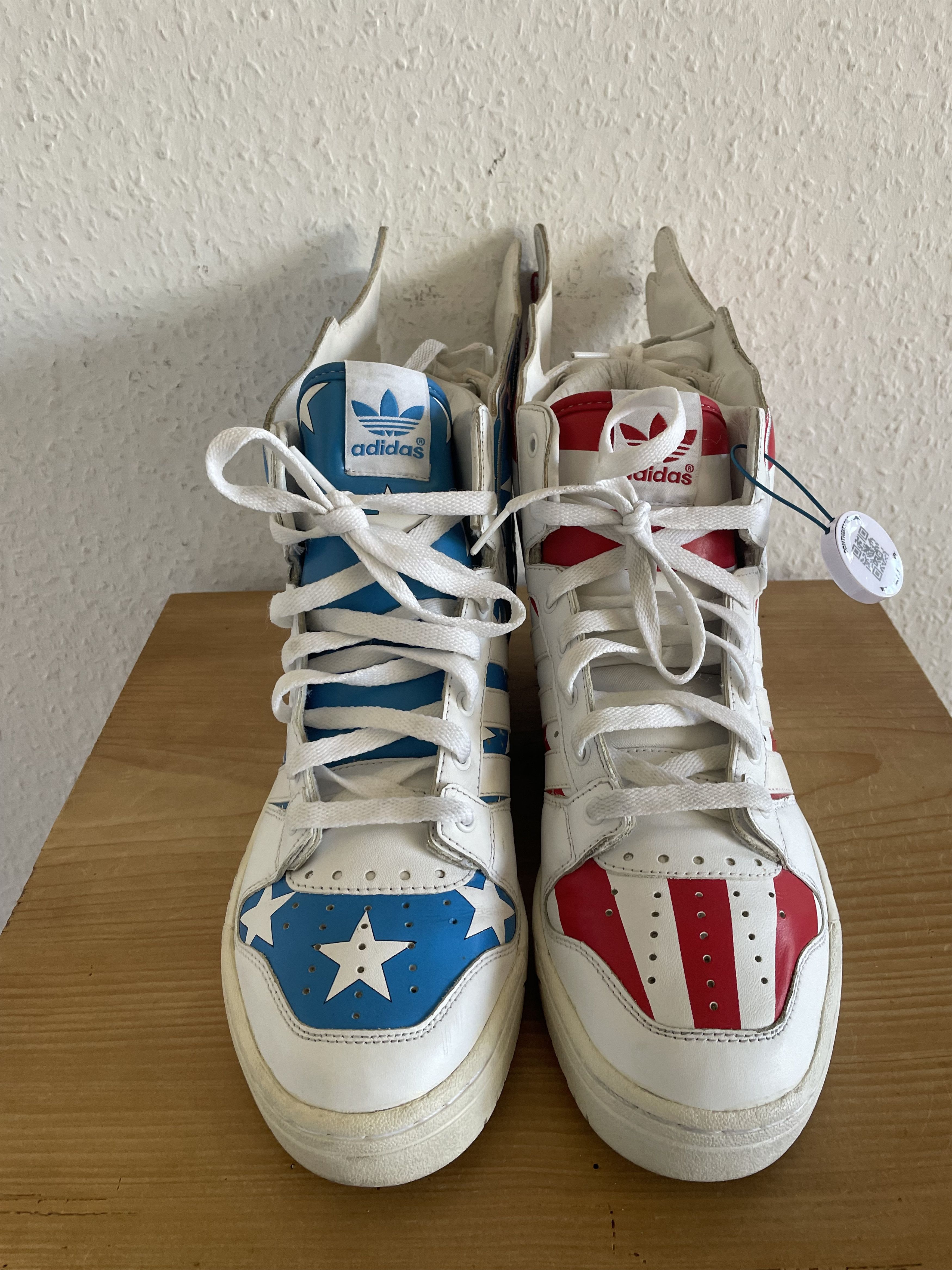 Adidas  Jeremy Scott Jeremy Scott x Adidas Wings 2.0 Cutout Sneaker  (White) | Grailed