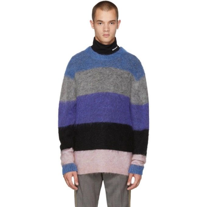 Acne Studios ACne Studios Albah Mohair Wool Jumper Striped Oversized Size US M / EU 48-50 / 2 - 1 Thumbnail