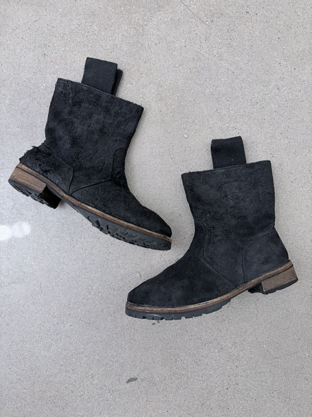 Rick Owens suede pull up ankle boot Size US 7 / IT 37 - 1 Thumbnail