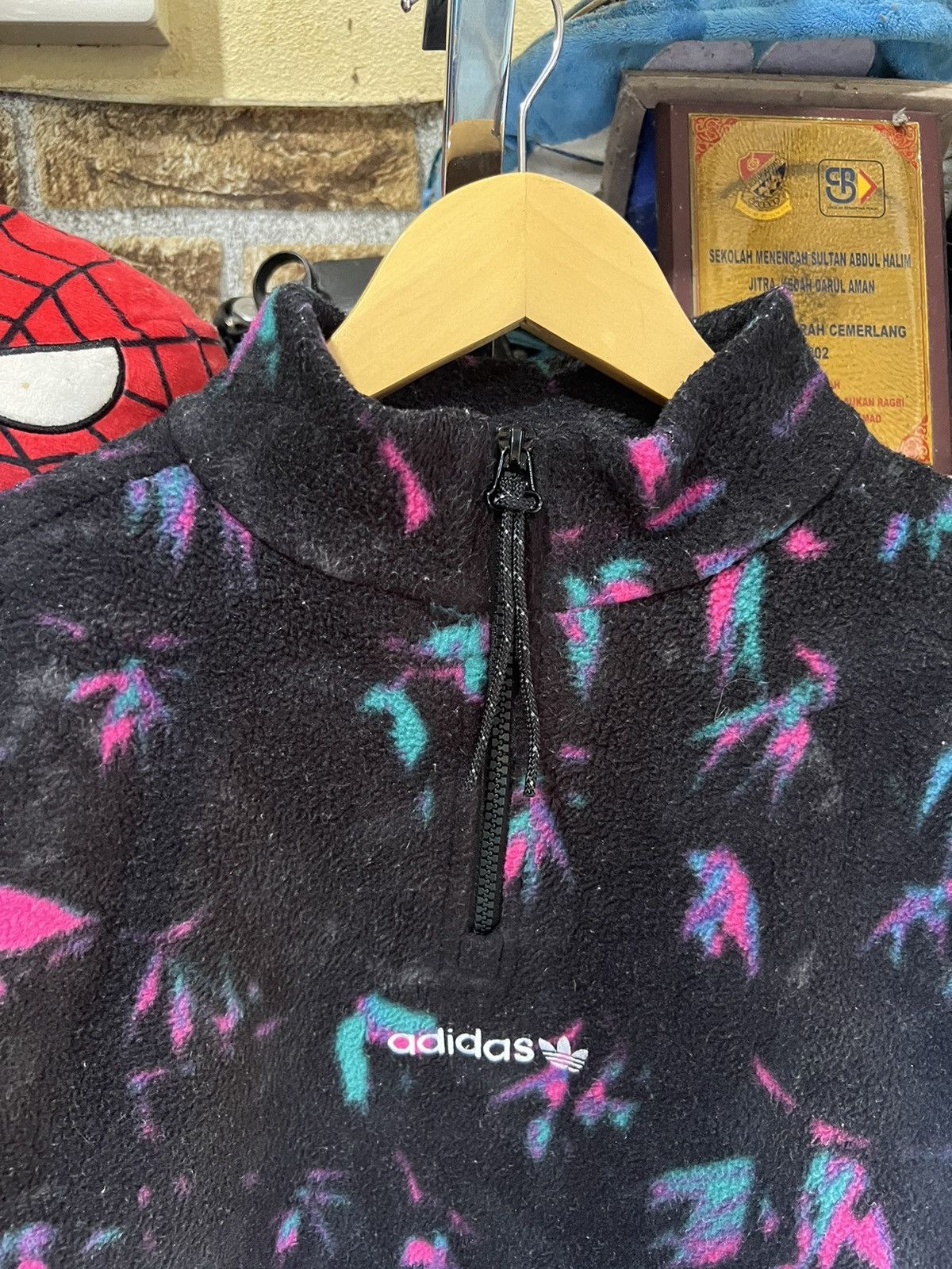 Adidas 🔥Adidas Originals Half Zipper Cropped Fleece Jacket Size US S / EU 44-46 / 1 - 4 Thumbnail