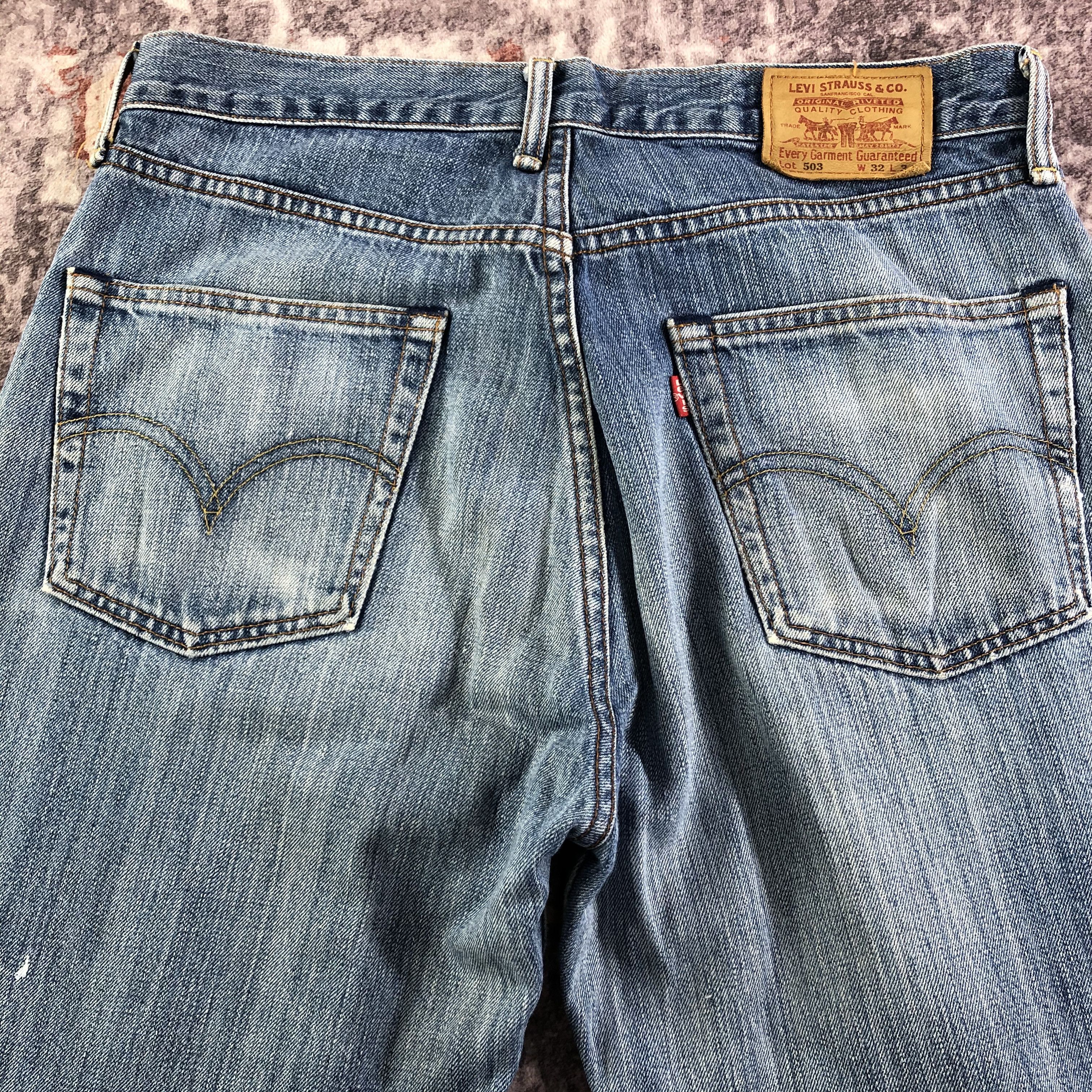 Levi's × Vintage Vintage 90s Blue Wash Levis 503 Jeans-JM3267 Size US 33 - 6 Thumbnail