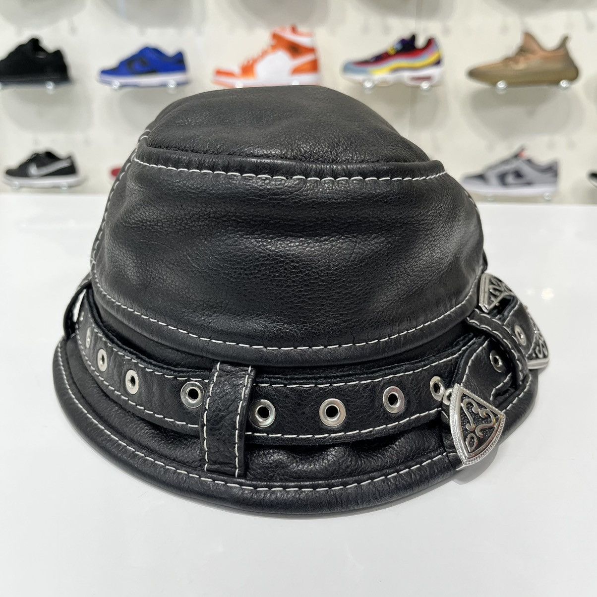 Other 730la Leather Bucket Hat Black Worn By Gunna, Young Thug Size ONE SIZE - 4 Thumbnail
