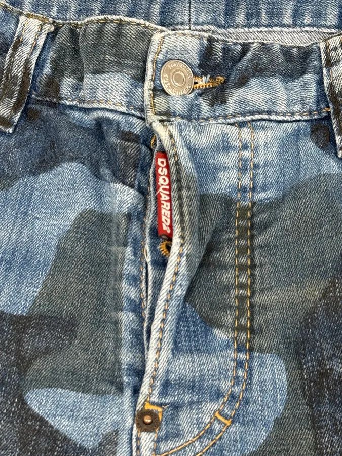 Dsquared2 SS2019 DSquared2 Blue Camo Denim Jeans Size 26" / US 2 / IT 38 - 9 Thumbnail