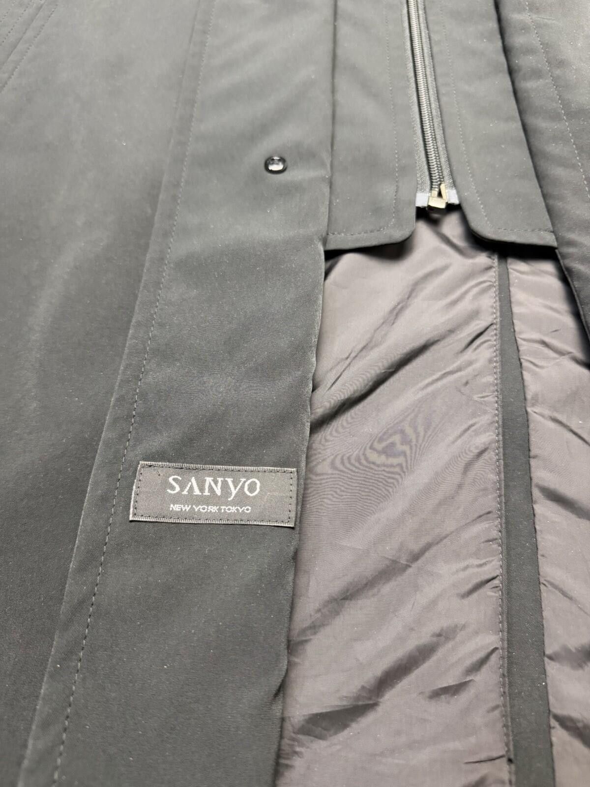 Sanyo Sanyo Mens 48R Black Trench Coat Raincoat Overcoat Classic Size US M / EU 48-50 / 2 - 7 Thumbnail