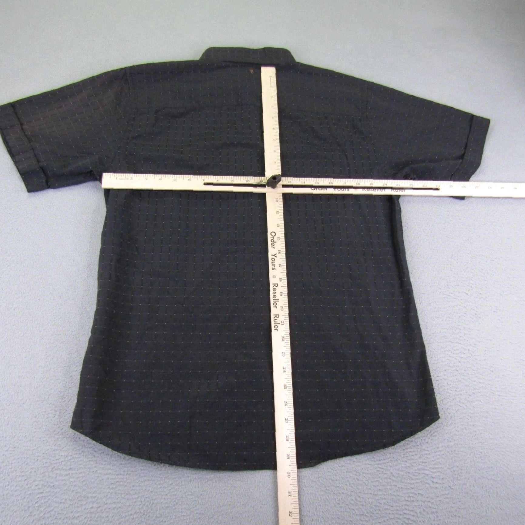 Roar Roar Mens Extra Large Black Gold Plaid Button Up Short Sleeve Shirt Size US XL / EU 56 / 4 - 6 Thumbnail