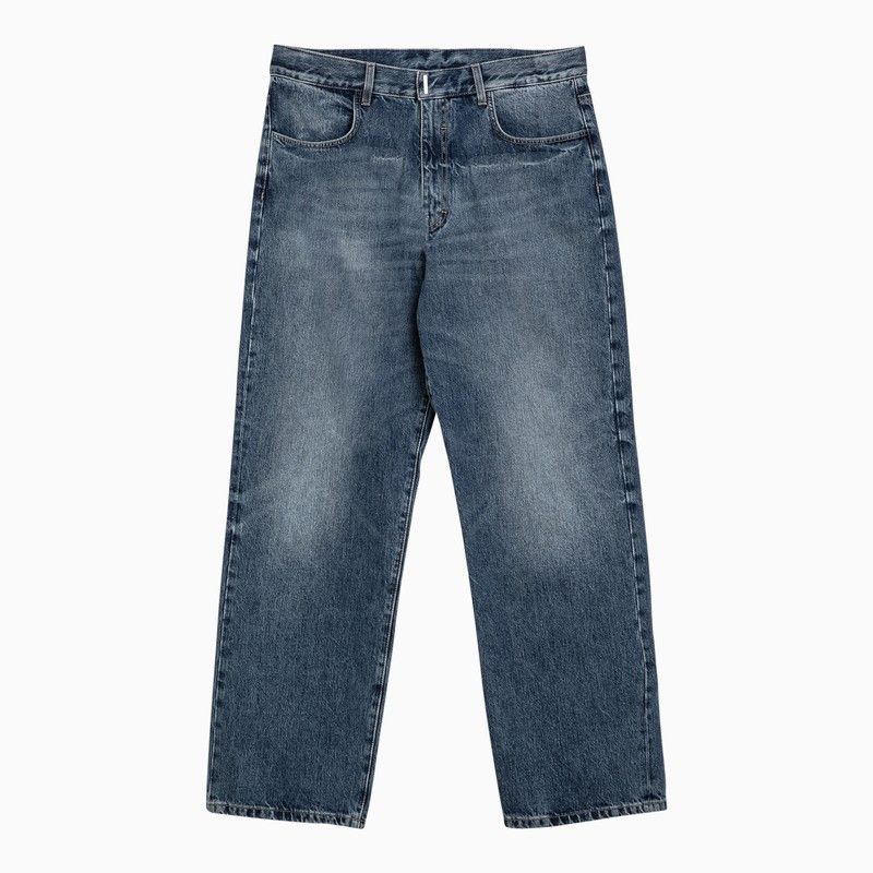 image of Givenchy Blue Washed-Out Denim Jeans, Men's (Size 33)