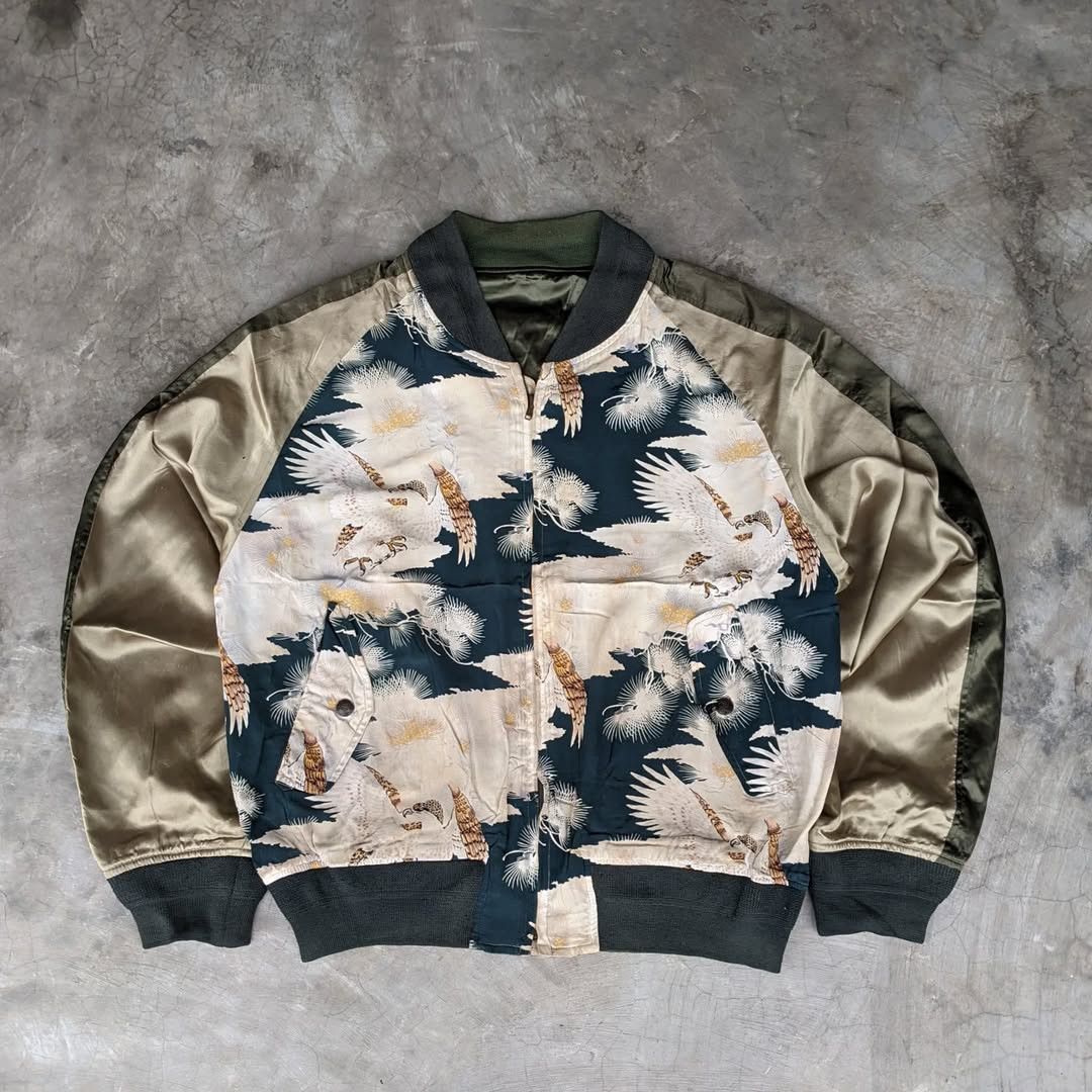 Japanese Brand Birdie Silk Souvenirs Jacket Size US L / EU 52-54 / 3 - 1 Thumbnail