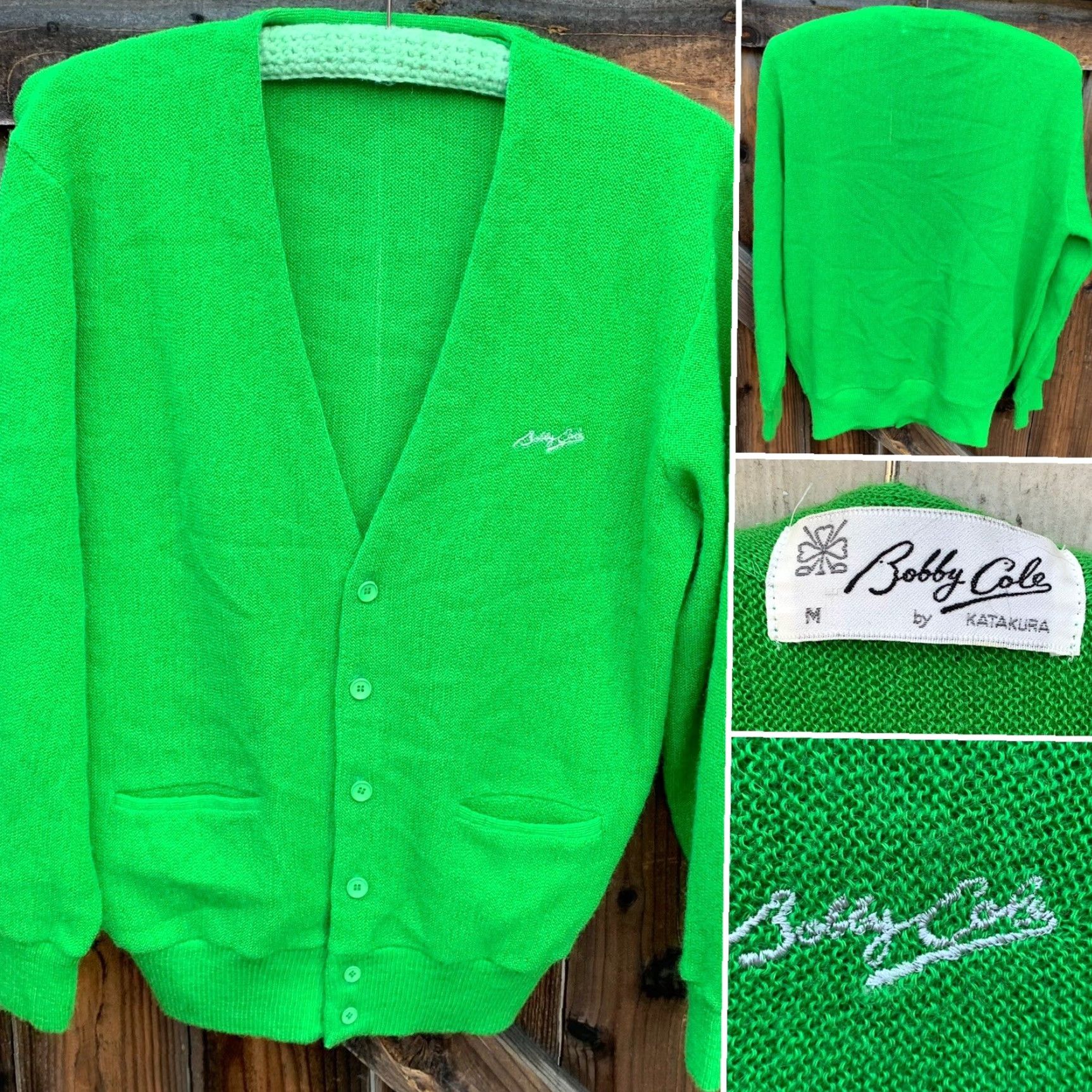 Vintage VINTAGE Bobby Cole by Katakura cardigan sweater golf sweater green size M Size US M / EU 48-50 / 2 - 7 Thumbnail
