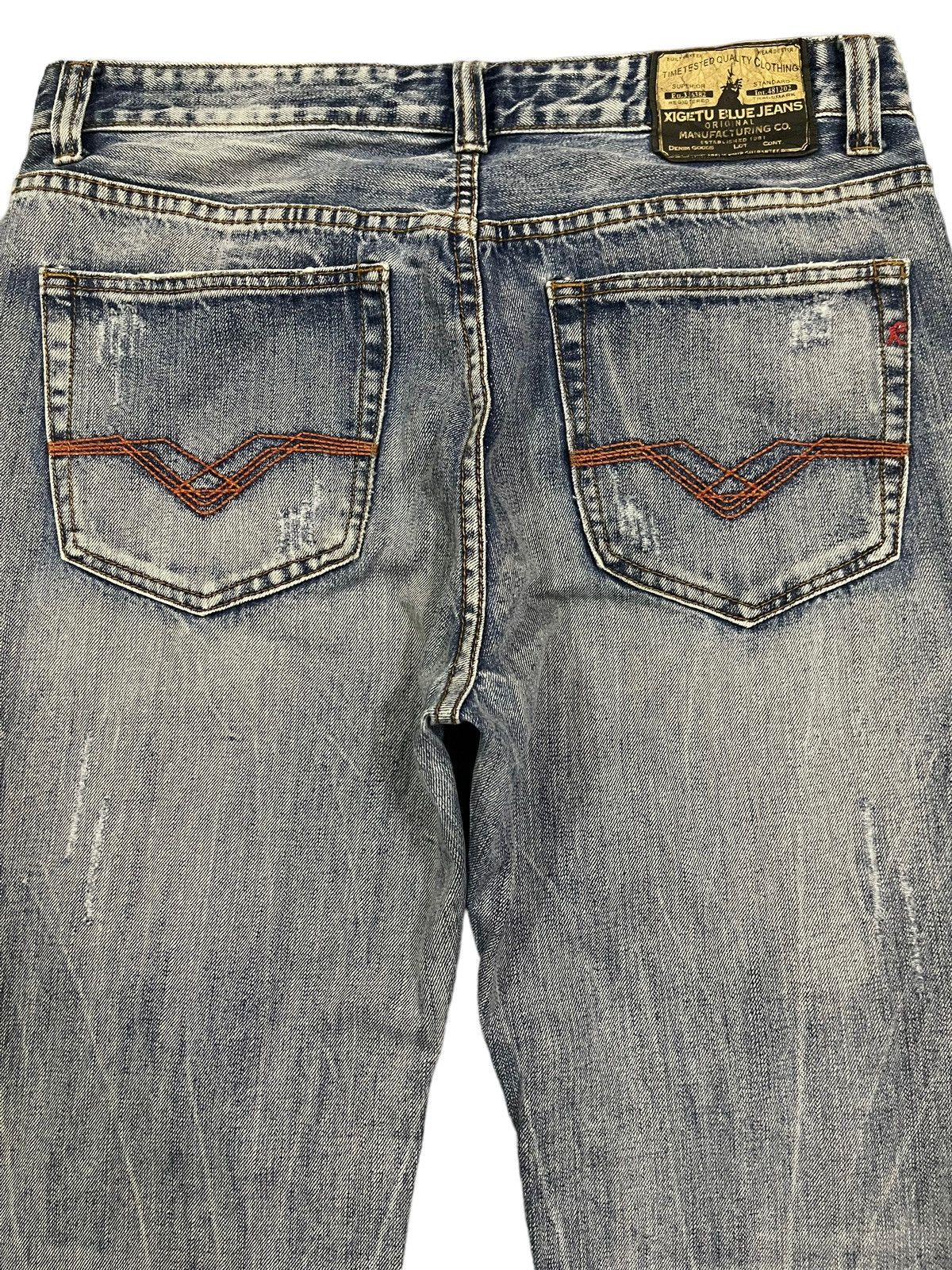 14th Addiction Vintage Japanese Brand Blue Wash Distressed Style Jeans Size US 34 / EU 50 - 4 Thumbnail