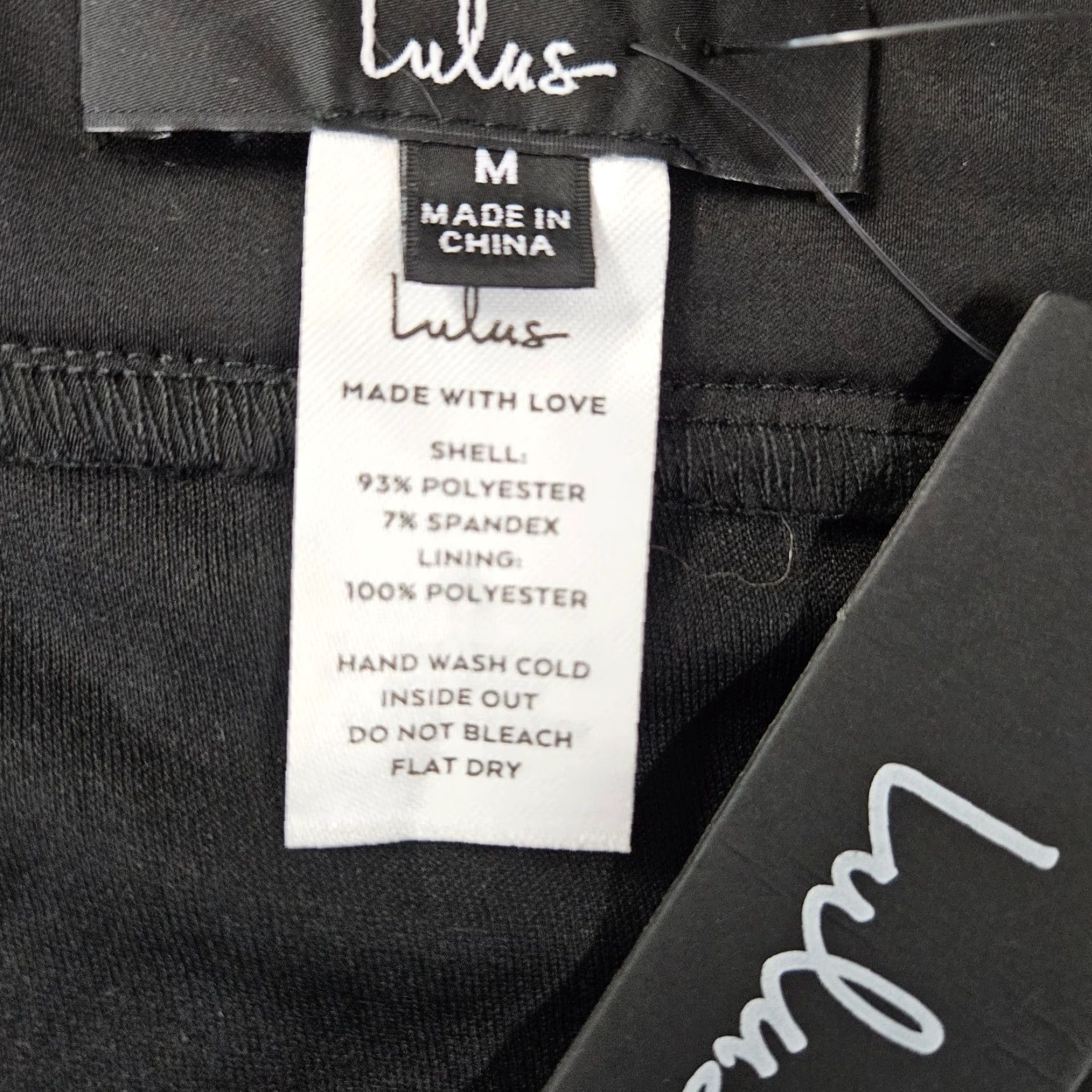 Lulus Lulus Womens Wide Leg Pants Sz Medium Solid Black High Rise Size 32" / US 10 / IT 46 - 6 Thumbnail