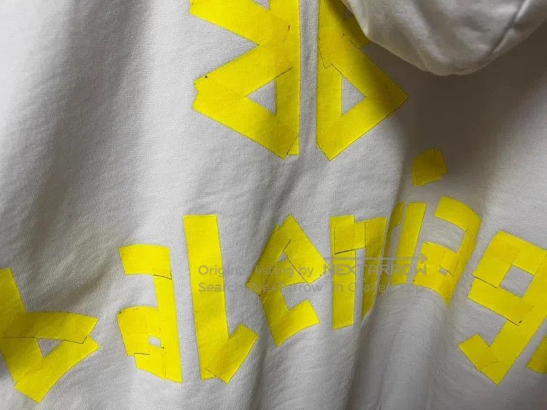 Balenciaga Balenciaga White Distressed Hoodie Sweatshirt. Size US S / EU 44-46 / 1 - 4 Thumbnail