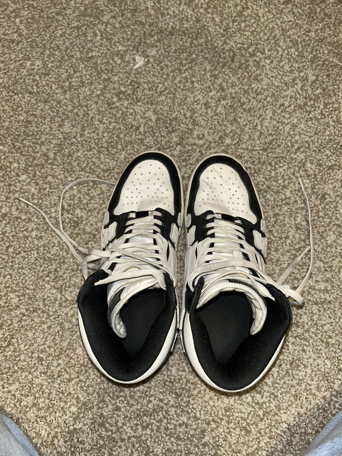 Amiri AMIRI Black and White Womens Skel High-Top Sneakers Size US 8.5 / IT 38.5 - 6 Thumbnail