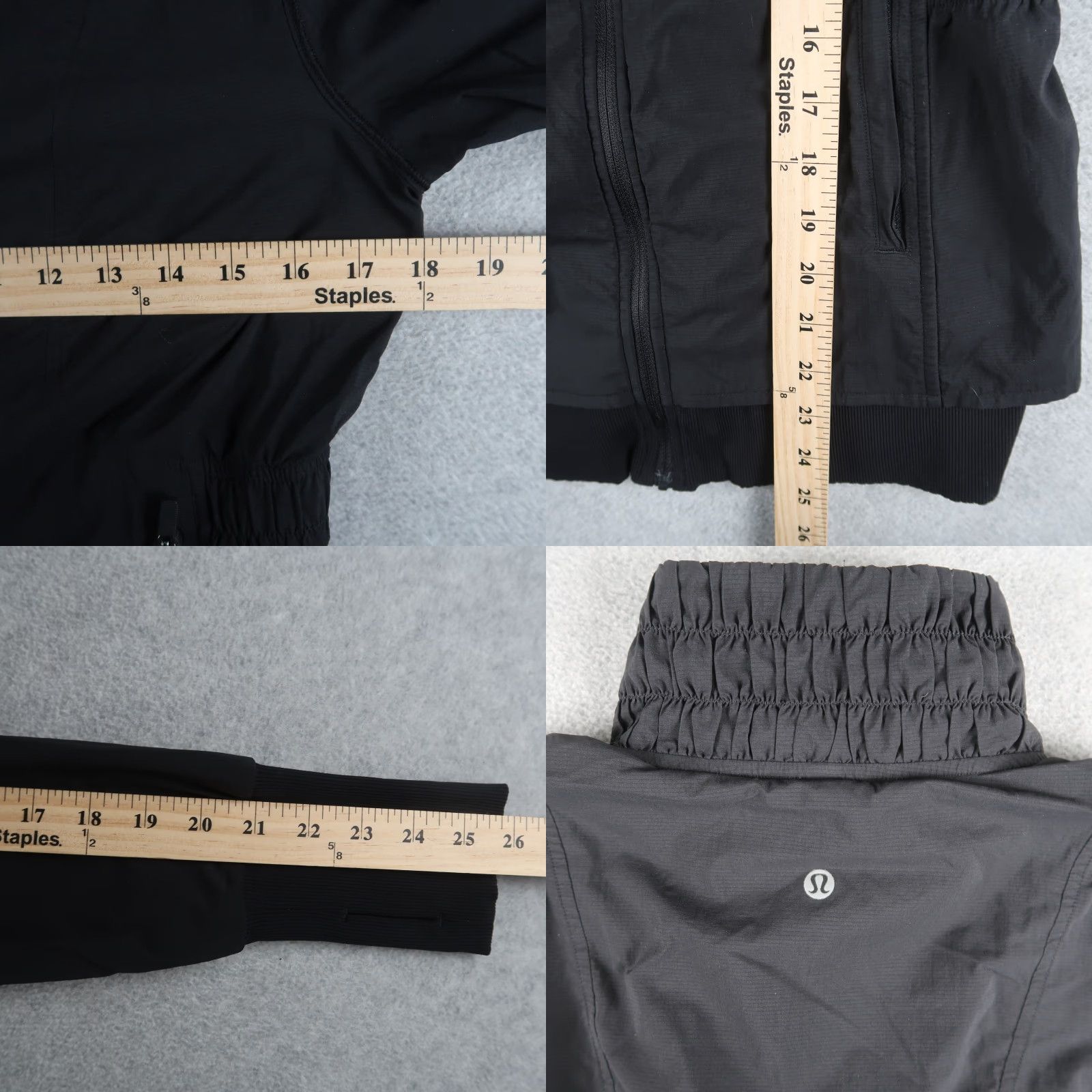 Lululemon Lululemon Windbreaker Jacket Womens Sights Seen Black 6 Full Zip Activewear Nylon LW3DU5S Indoor Hiking Everyday Womens Size M / US 6-8 / IT 42-44 - 9 Thumbnail