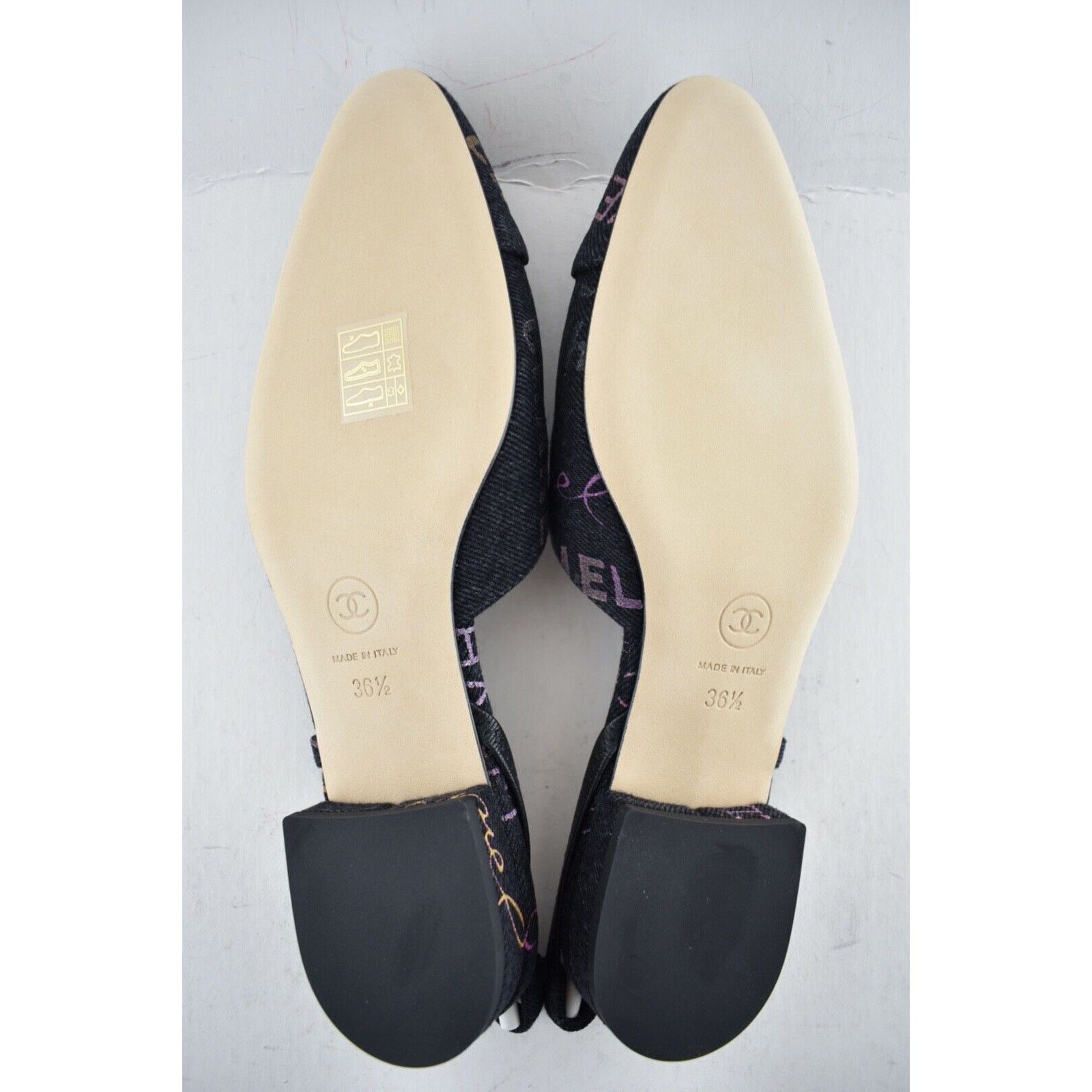 Chanel 22P Mademoiselle Coco Sling Denim Slingback Ballet Flat 36.5 Size US 6 / IT 36 - 12 Thumbnail