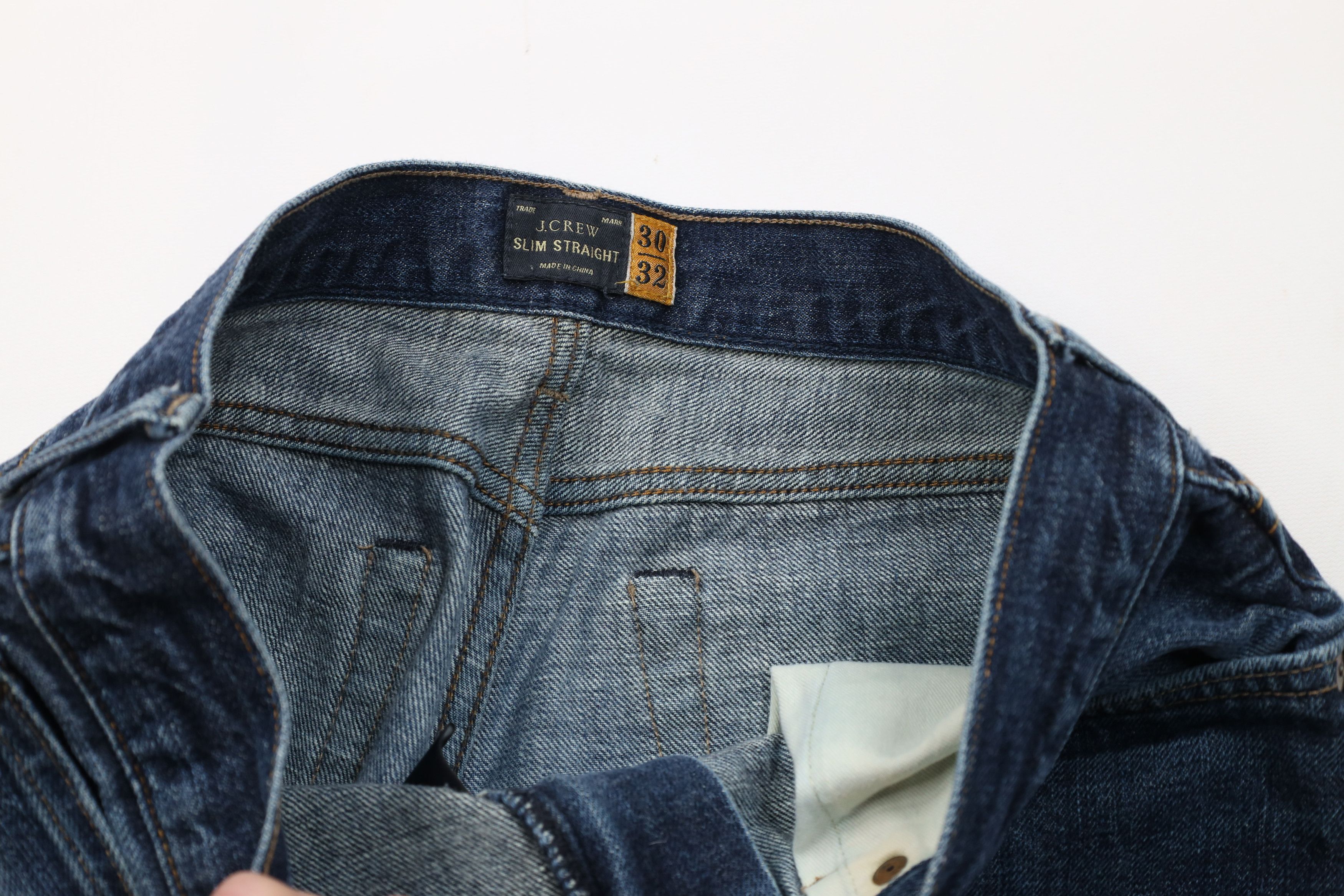 J.Crew Vintage Y2K J Crew Slim Straight Leg Denim Jeans Blue Cotton Size US 30 / EU 46 - 10 Thumbnail