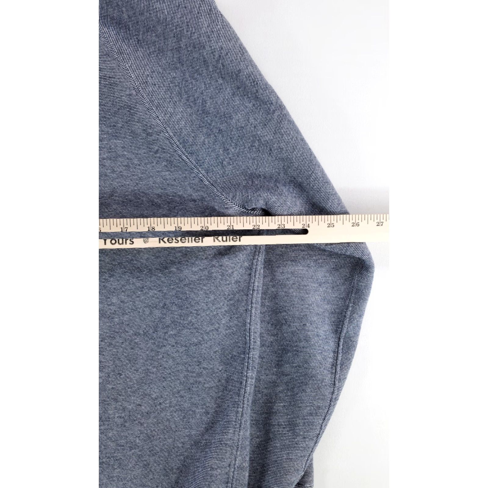 J.Crew VINTAGE J.CREW Hoodie Striped Fleece Blue White Kangaroo Drawstring Mens L Size US L / EU 52-54 / 3 - 6 Thumbnail
