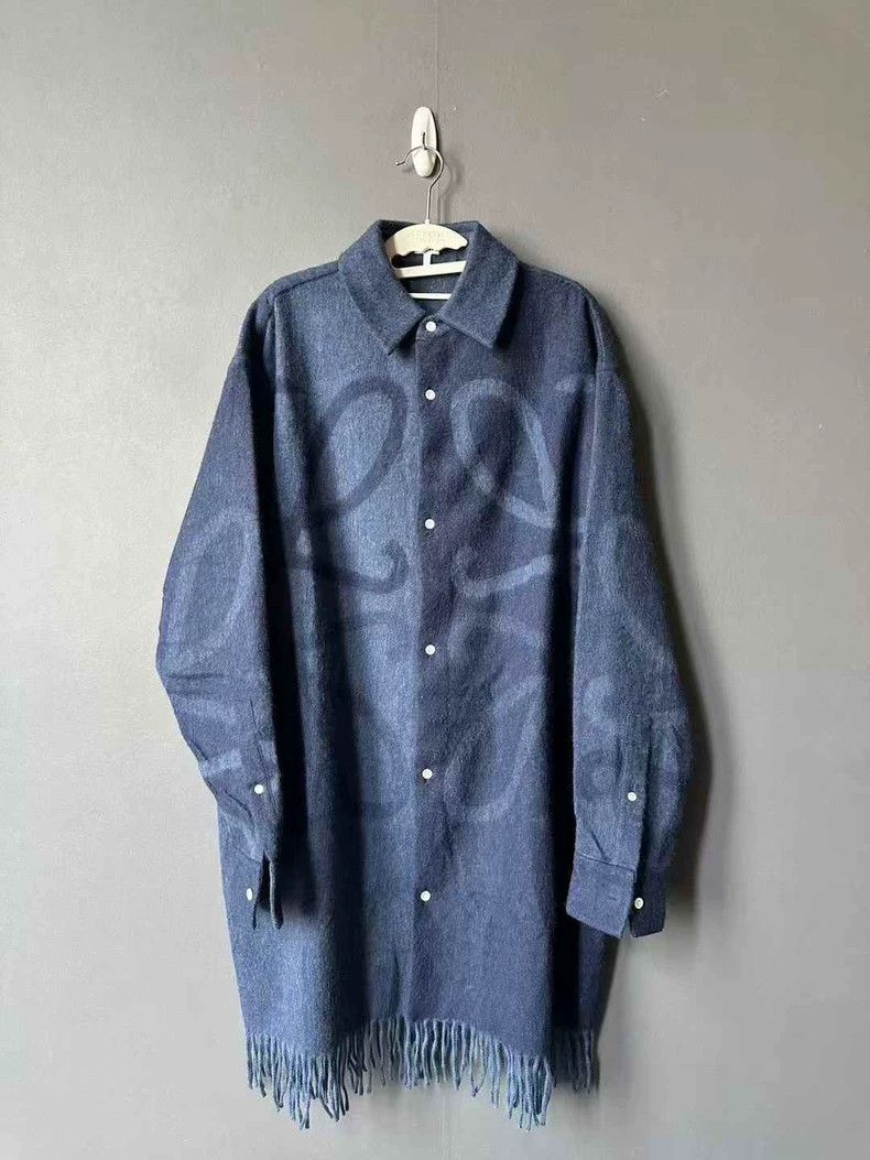 Loewe LOEWE Large logo leather shirt coat Size M / US 6-8 / IT 42-44 - 1 Thumbnail