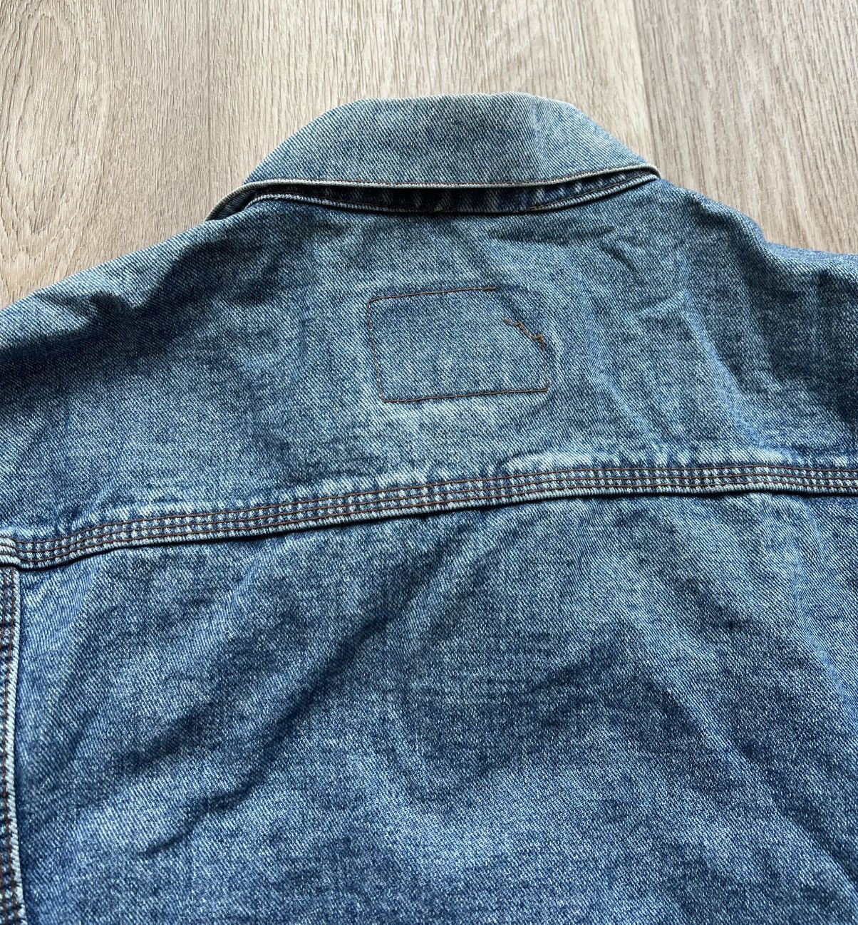Diesel × Vintage Vintage 90s Diesel Washed Blue Denim Bomber Jacket Size US L / EU 52-54 / 3 - 16 Thumbnail