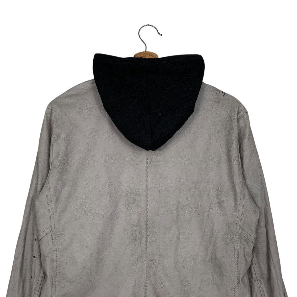 semanticdesign Semantic Design Hooded Synthetic Leather Jacket Size US S / EU 44-46 / 1 - 8 Thumbnail