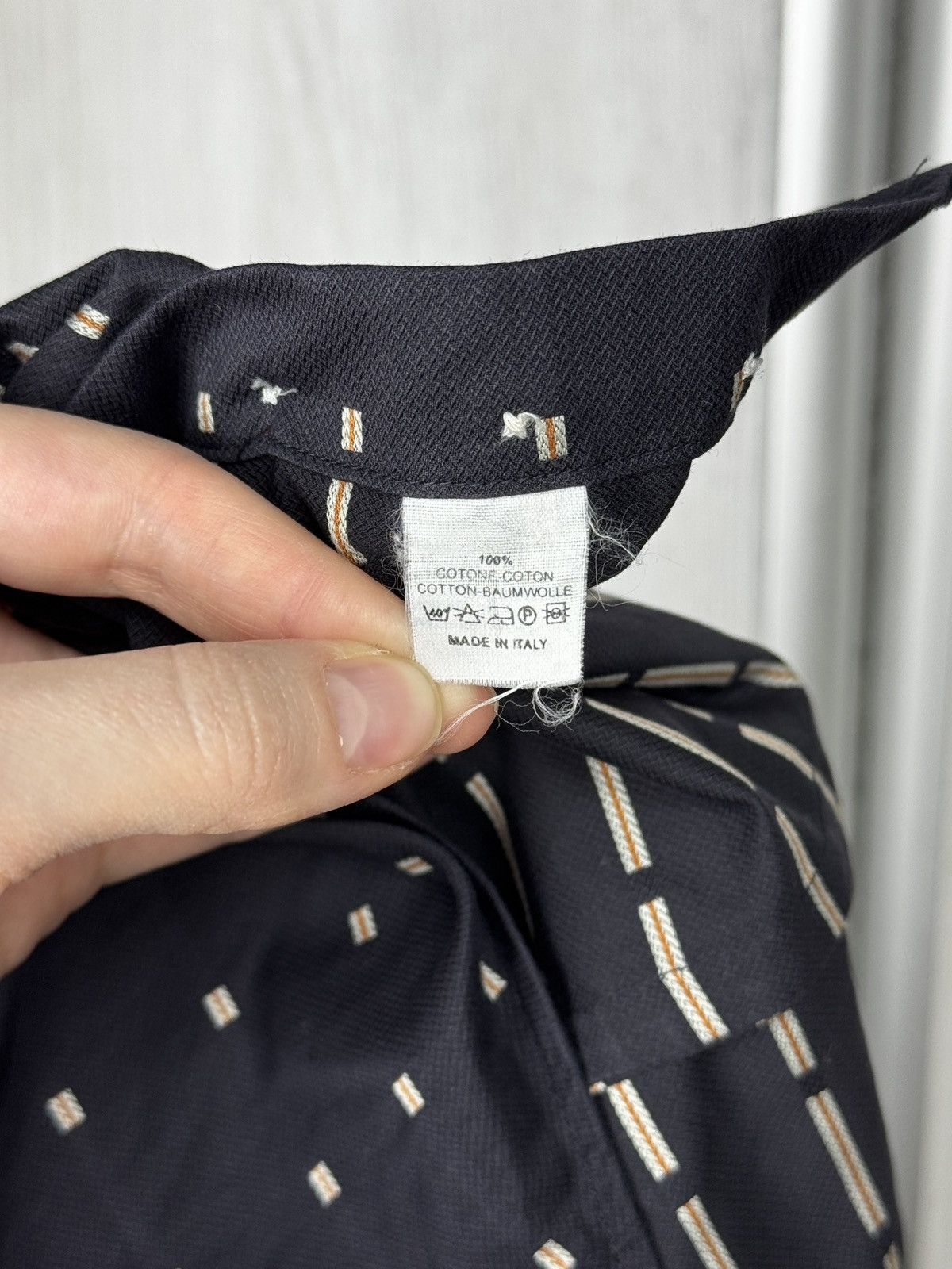Etro ETRO navy blue patterned button up long sleeve cotton shirt Size XL / US 12-14 / IT 48-50 - 11 Thumbnail
