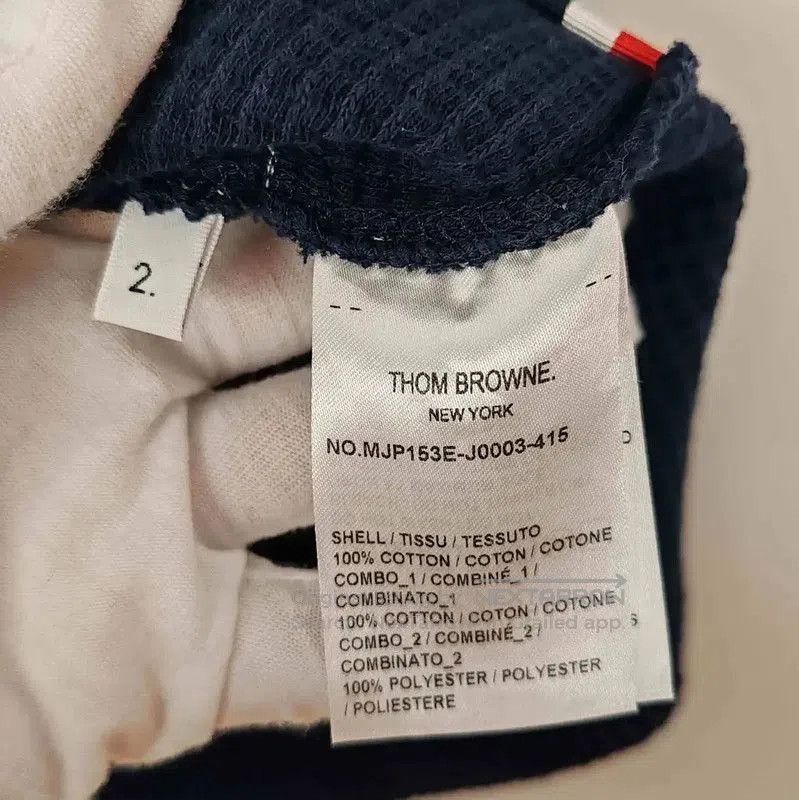 Thom Browne Thom Browne Navy Cotton Men's Polo Shirt . Size US M / EU 48-50 / 2 - 8 Thumbnail