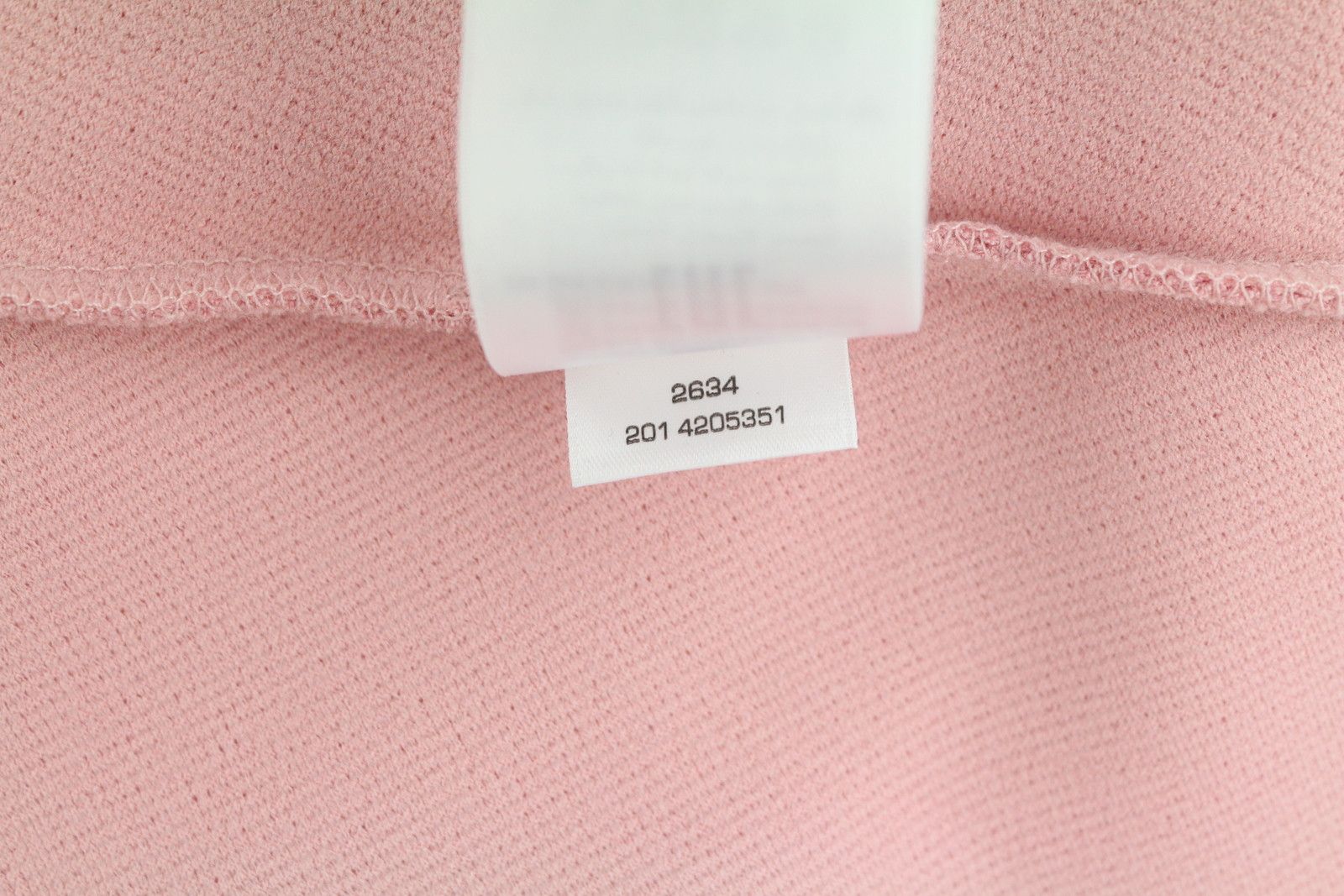 Gant RIB STRUCTURE XS Pink Short Sleeve V-Neck Dress 84953 Size XS / US 0-2 / IT 36-38 - 10 Thumbnail