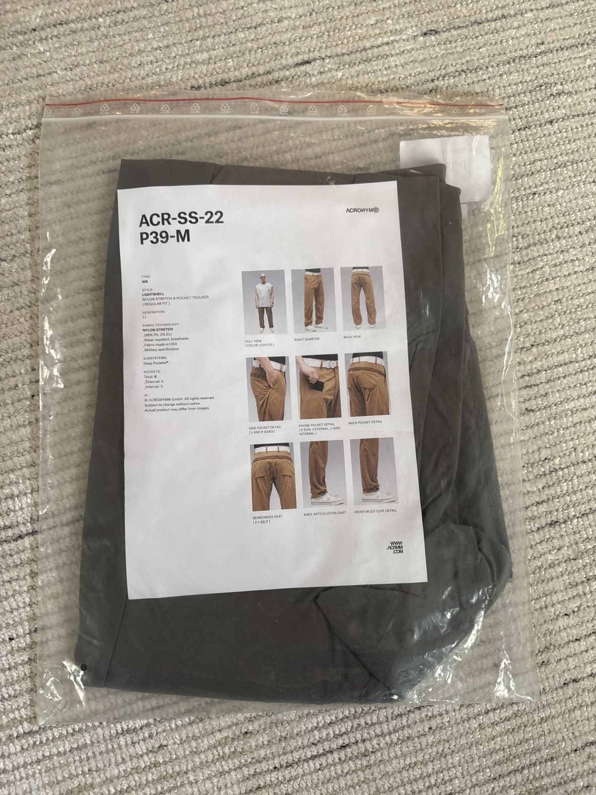 Acronym P39-M sz L Size US 36 / EU 52 - 1 Thumbnail