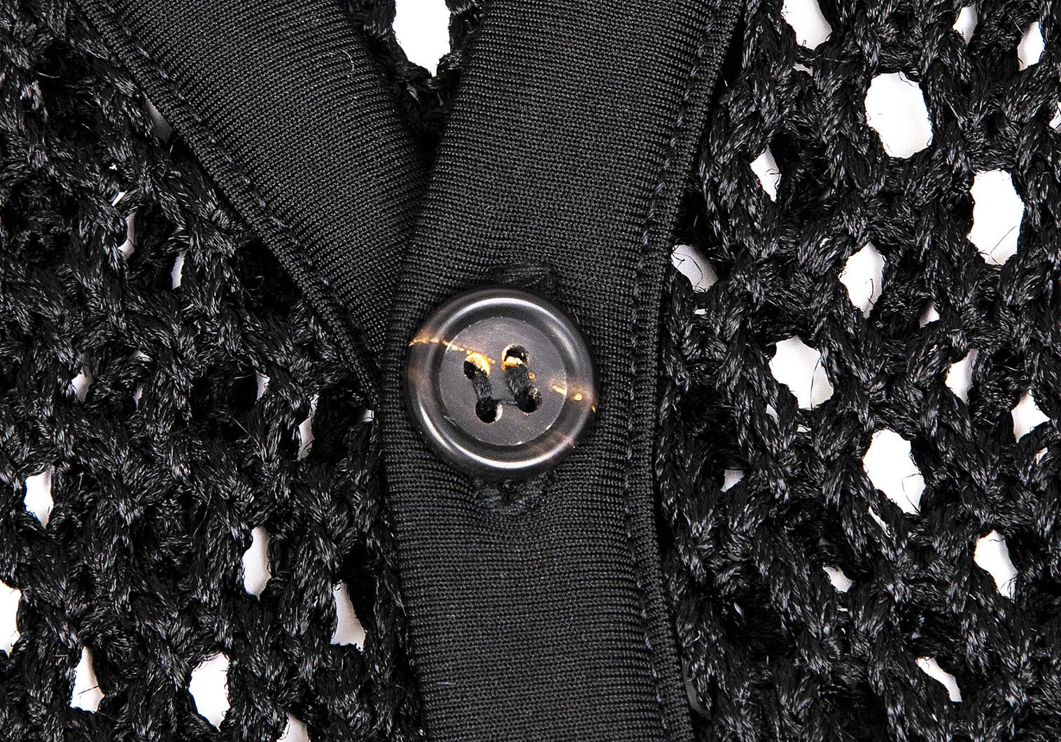 Yohji Yamamoto Yohji Yamamoto Fishnet Knit Vest Black M Size US M / EU 48-50 / 2 - 5 Thumbnail