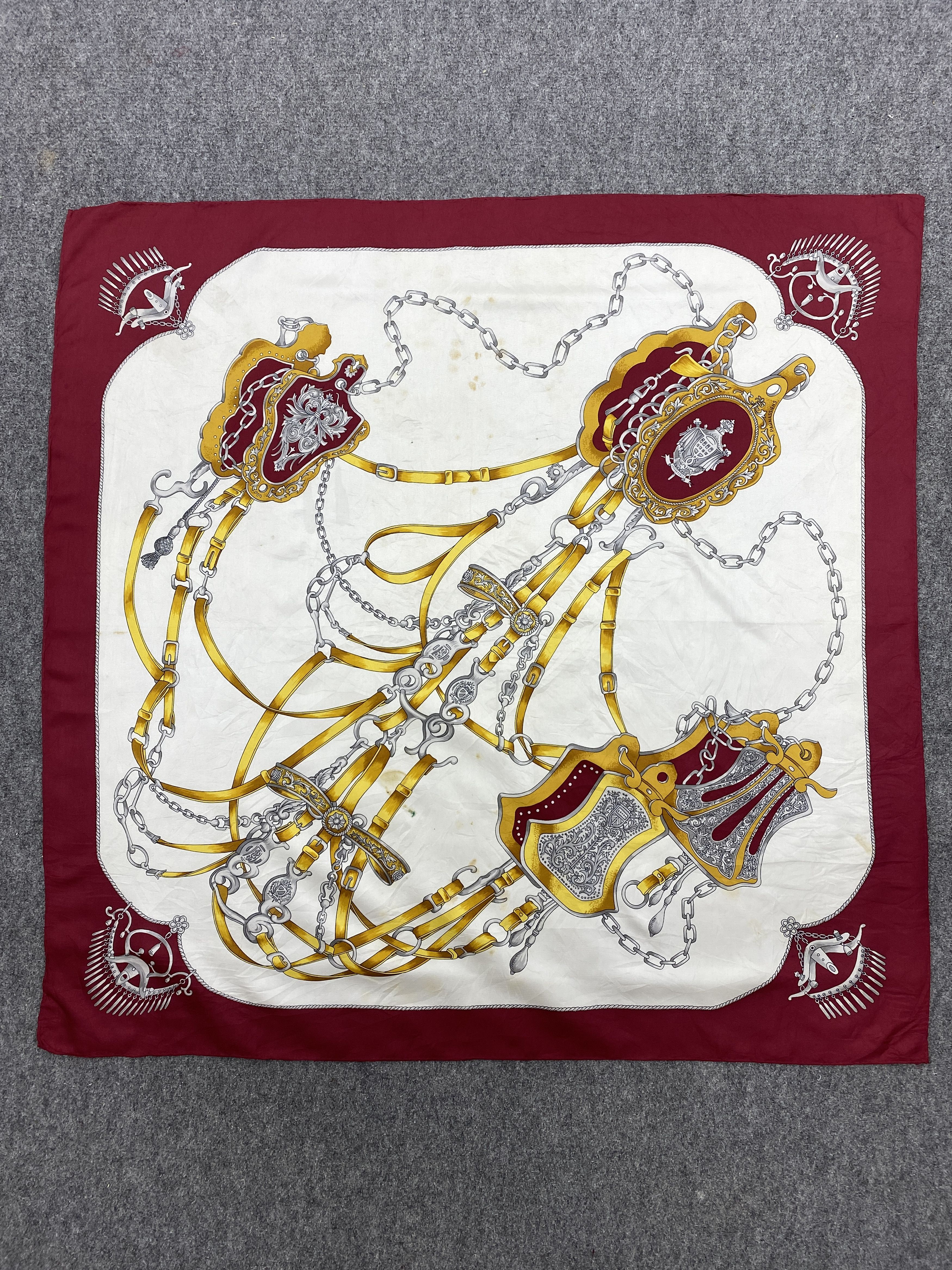 Japanese Brand Cest Bien Tassel Silk Scarf / Silk Shawl SN0249 Size ONE SIZE - 2 Thumbnail