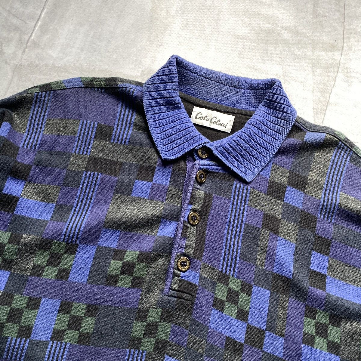 Carlo Colucci × Coogi × Tundra vintage Carlo Colucci Knit Sweater 90s 80s Coogi Style Rugby Size US XXL / EU 58 / 5 - 3 Thumbnail