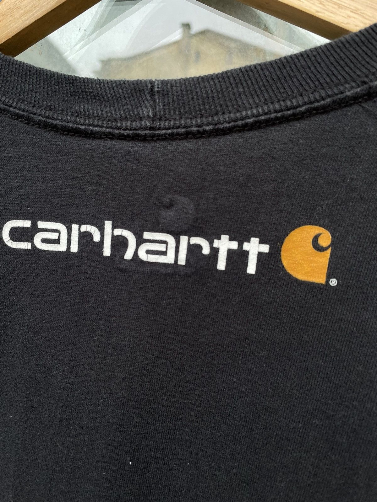 Carhartt × Carhartt Wip × Vintage Carhartt Vintage Big Logo Black Long Sleeve Size US M / EU 48-50 / 2 - 7 Thumbnail