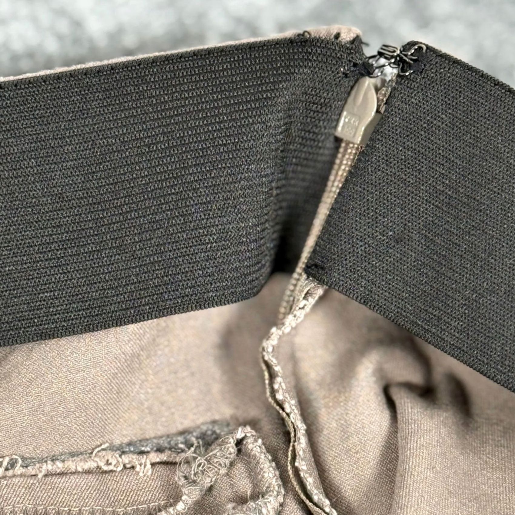 Vintage A New Day Pants Women 14 Beige WorkWear Tapered Elastic Waistband Side fly hook Zip Size 36" / US 14 / IT 50 - 2 Thumbnail