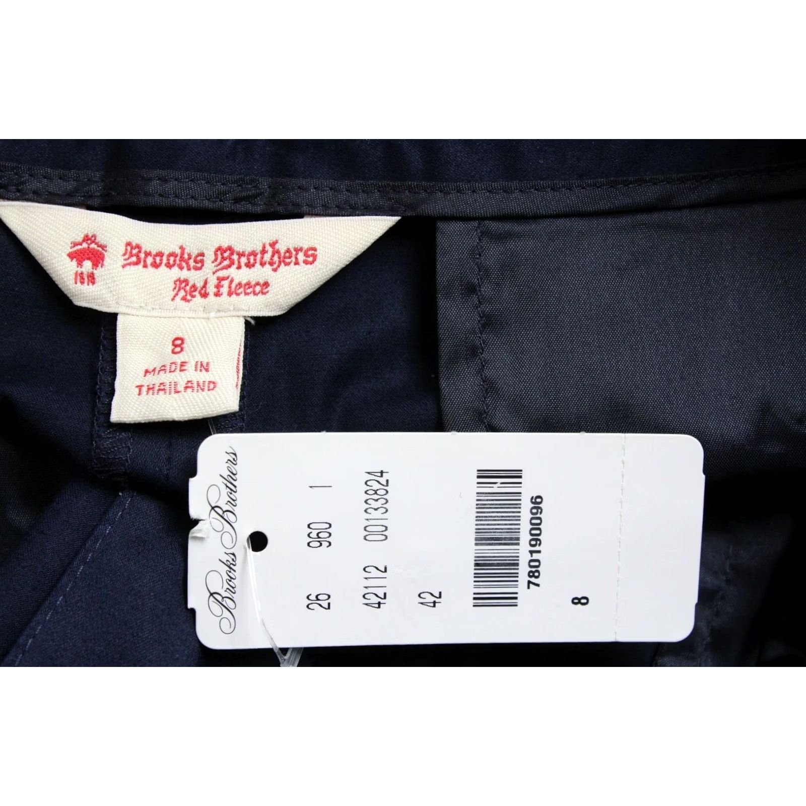 Brooks Brothers BROOKS BROTHERS Red Fleece Trousers Women UK 14 Straight Zip Dark Blue Trousers Size 36" / US 14 / IT 50 - 5 Thumbnail