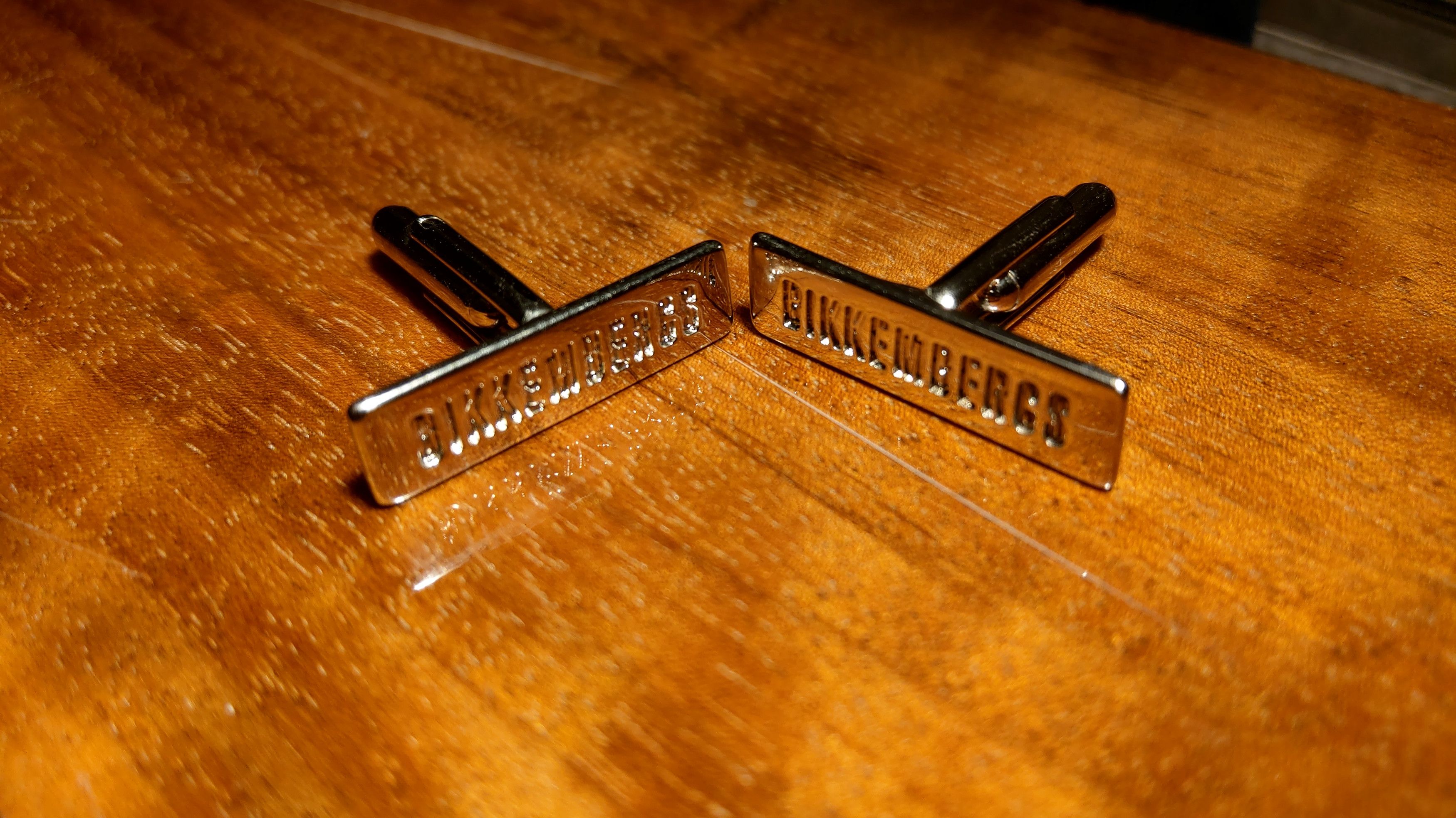 Dirk Bikkembergs Metal Typography Cufflinks BIKKEMBERGS [rare] Engraved Pins Size ONE SIZE - 1 Thumbnail