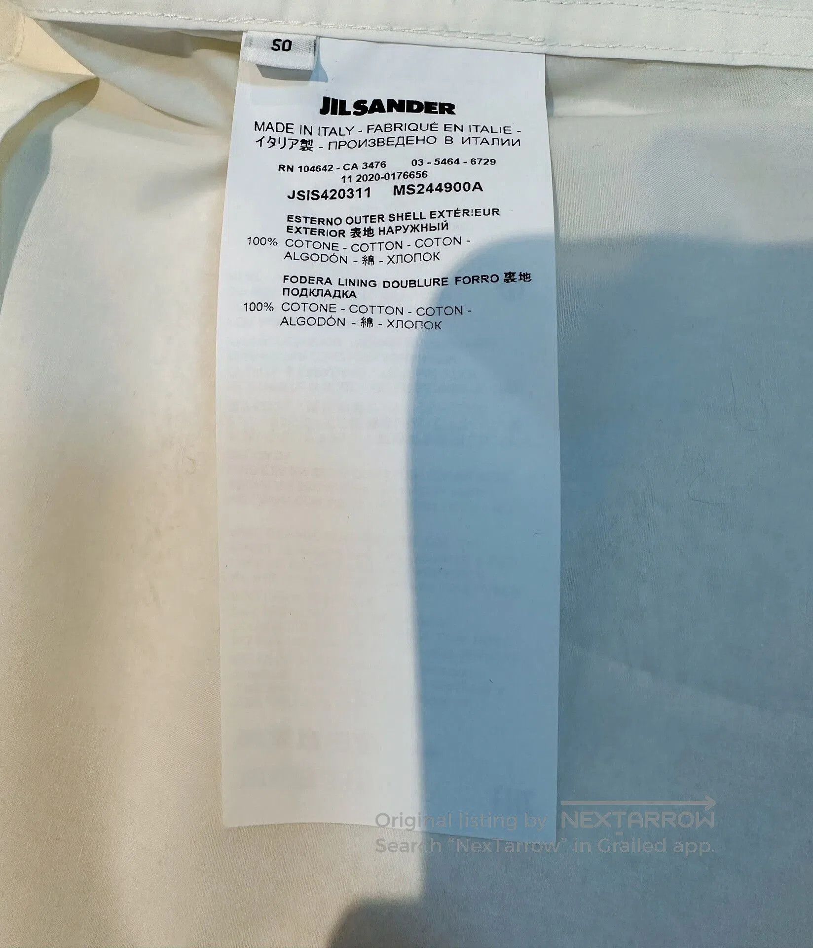 Jil Sander JIL SANDER White Casual Coat. Size US M / EU 48-50 / 2 - 7 Thumbnail