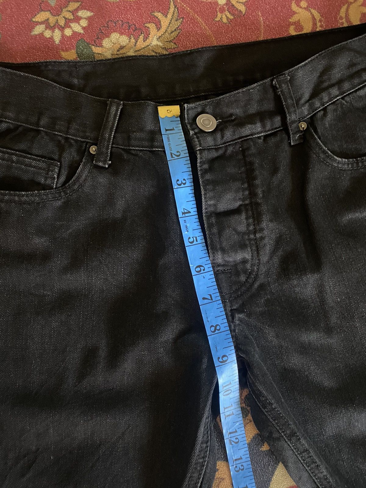 Black Icon Vintage Japanese Brand Black Icon Distressed Rick Owen Style Size US 32 / EU 48 - 16 Thumbnail
