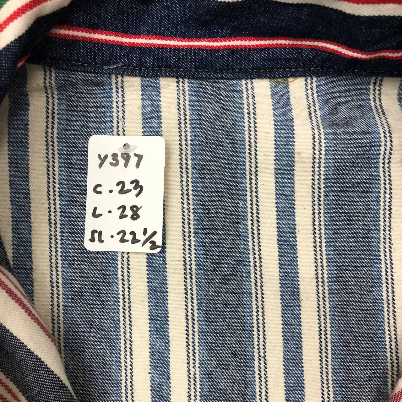 Vintage Y397 RARE VTG JAPAN STRIPED DENIM JACKET Size US M / EU 48-50 / 2 - 8 Thumbnail