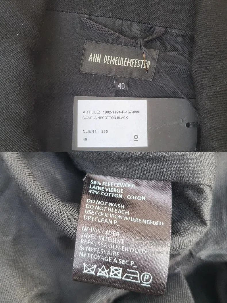Ann Demeulemeester Ann Demeulemeester Wool Blend Coat. Size US M / EU 48-50 / 2 - 8 Thumbnail