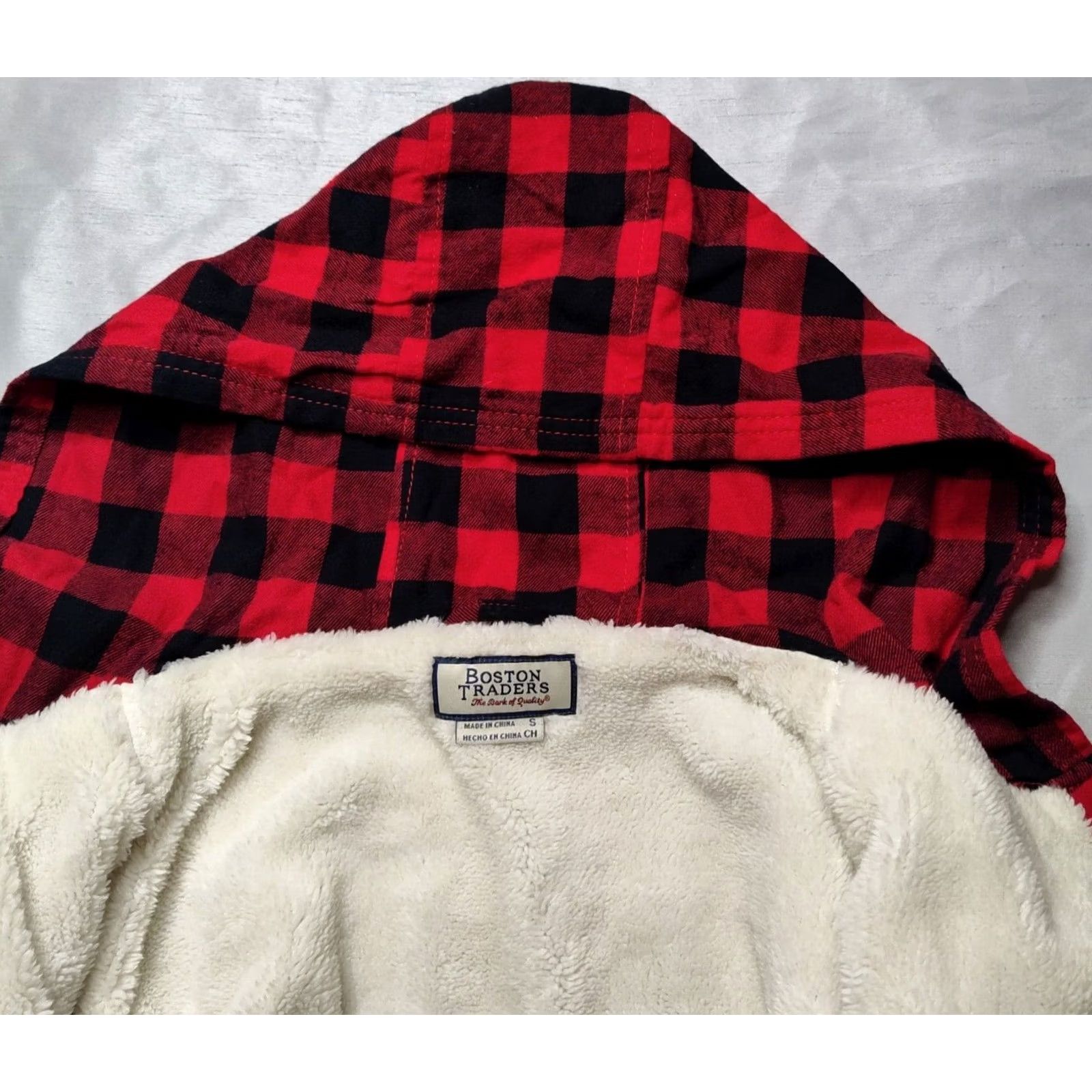 Lumberjack Boston Traders Shacket Women Small Hooded Sherpa Lined Plaid Lumberjack Red Size S / US 4 / IT 40 - 7 Thumbnail