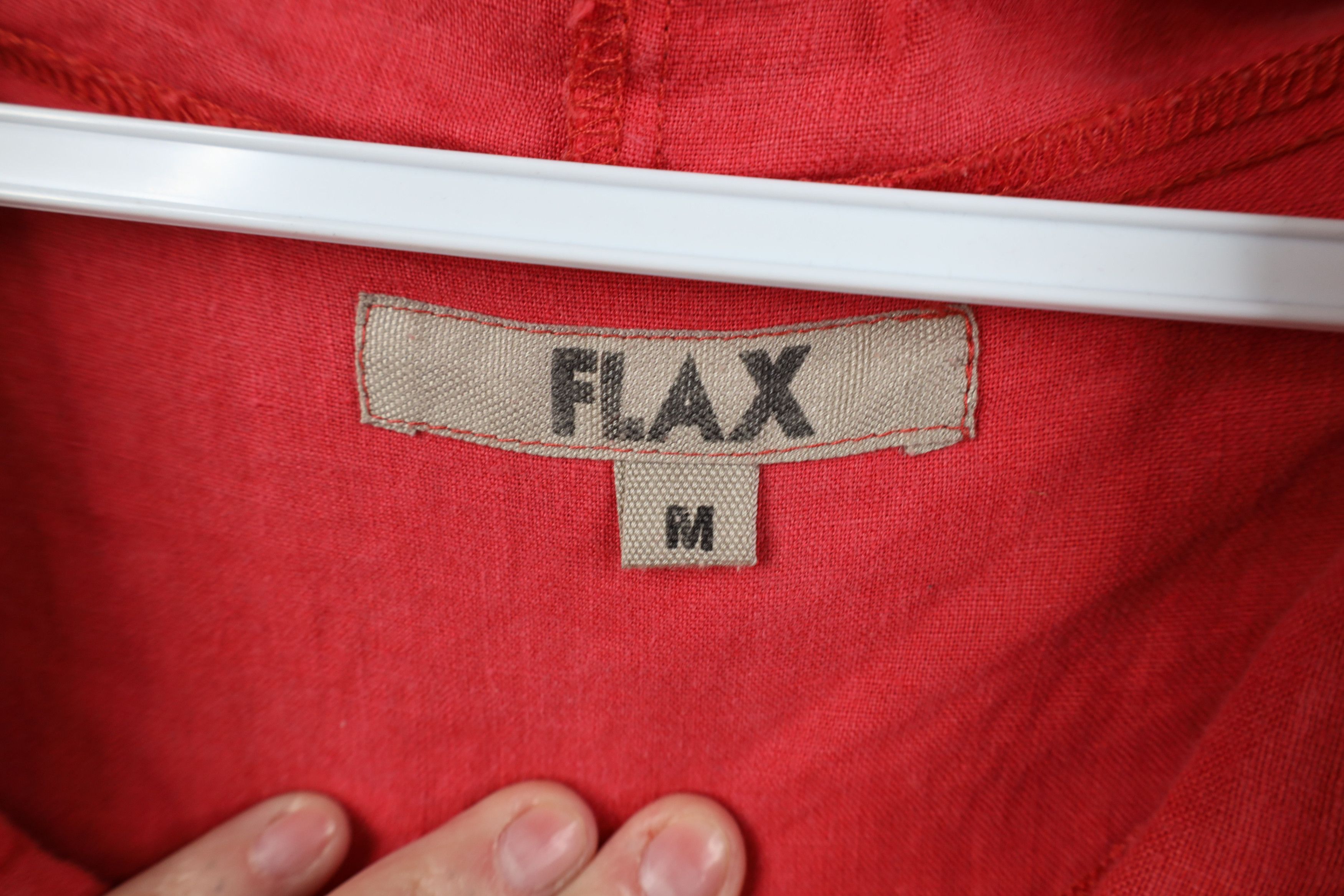FLAX Flax Linen Blank Oversized Baggy Hoodie Tunic Pullover Red Size M / US 6-8 / IT 42-44 - 5 Thumbnail