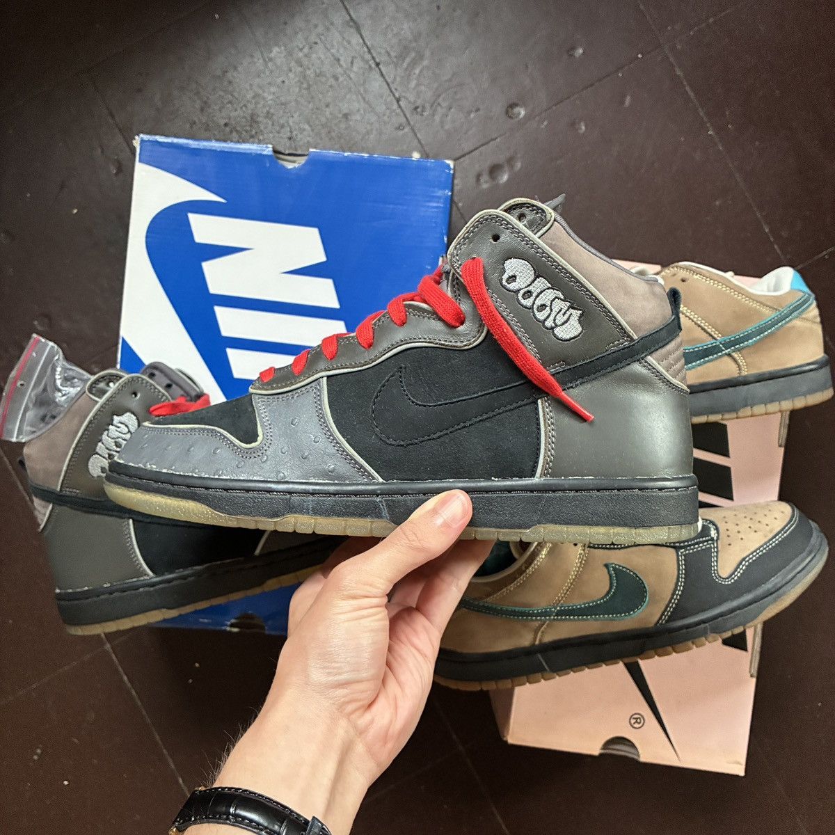 Nike 2007 NIKE DUNK HIGH PREMIUM SB MF DOOM futura heineken Size US 11 / EU 44 - 1 Thumbnail