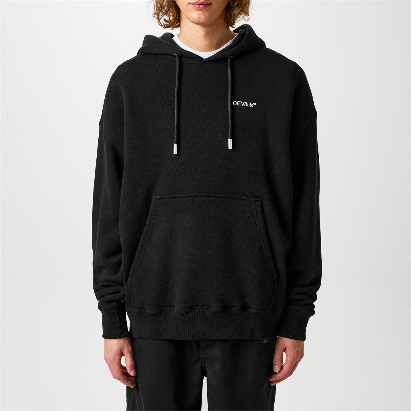 Off-White o1g2r1mq0226 Logo Print Cotton Hoodie In Black Size US XL / EU 56 / 4 - 2 Thumbnail