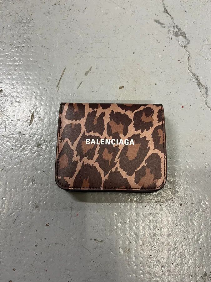 Balenciaga Balenciaga Leopard Print Leather Wallet Size ONE SIZE - 1 Thumbnail