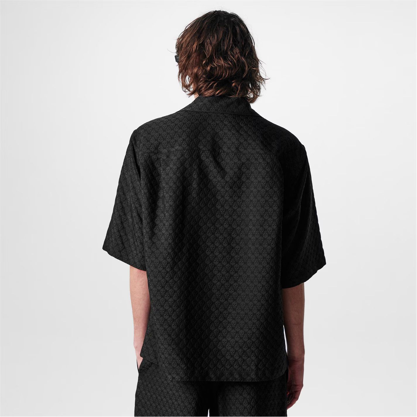 Alexander McQueen o1g2r1mq0326 Bowling Shirt in Black Size US L / EU 52-54 / 3 - 3 Thumbnail