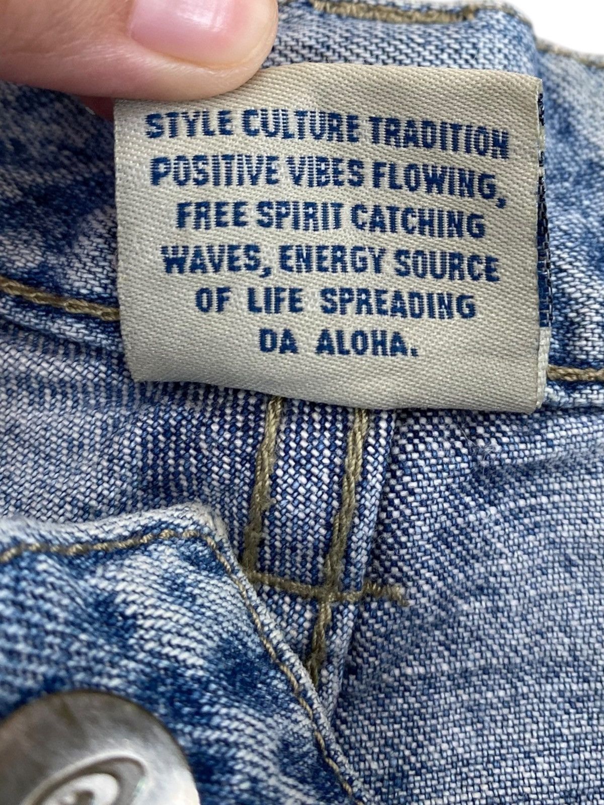 Other Diko Japanese Brand Blue Faded Wash Style Cargo Jeans Size US 31 - 14 Thumbnail