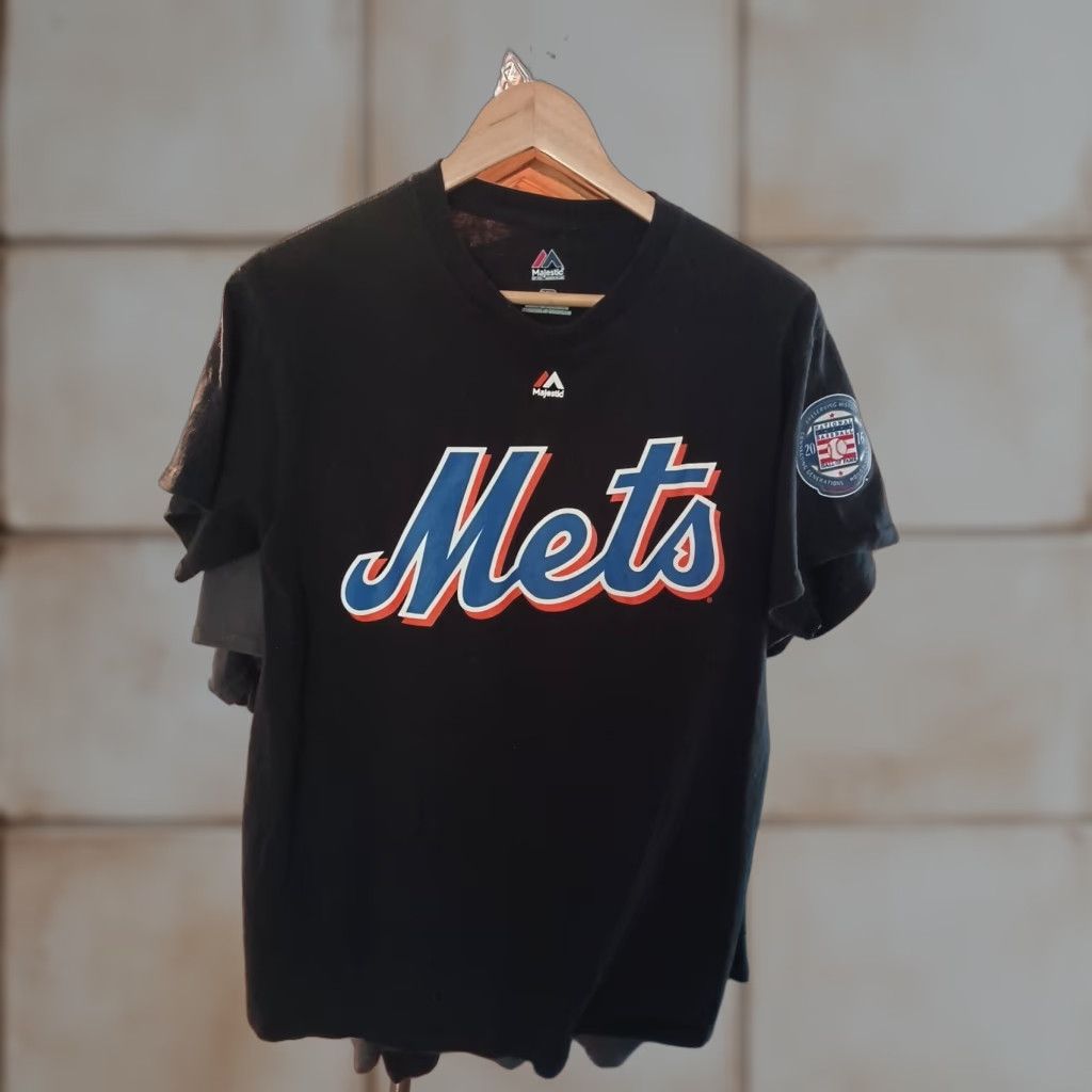 MLB VINTAGE New York Mets Mike Piazza T-shirt Major Majestic M 2016 Hall Of Fame Black Men M Shirt Mens Size US M / EU 48-50 / 2 - 1 Thumbnail